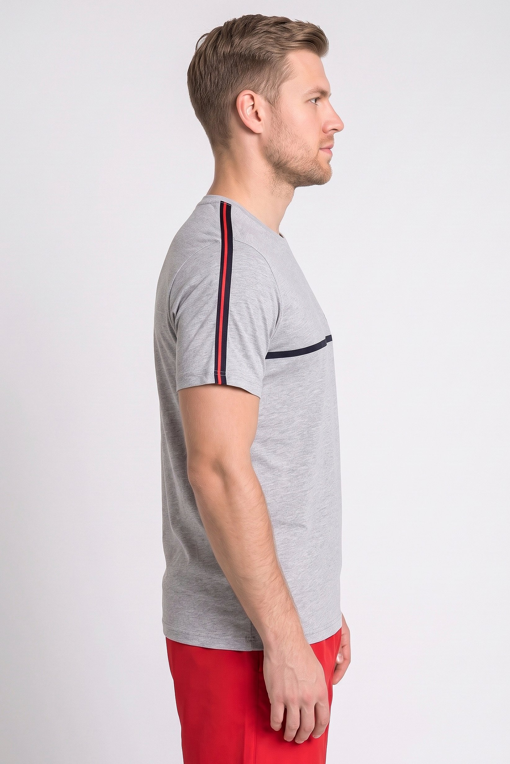 Men Sportswear Fit Short Sleeve Outdoor T-Shirt, Grey