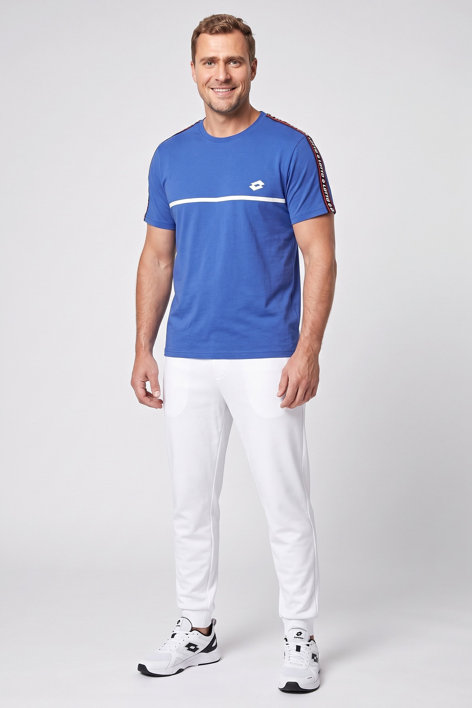 Men Sportswear Fit Short Sleeve Outdoor T-Shirt, Royal Blue