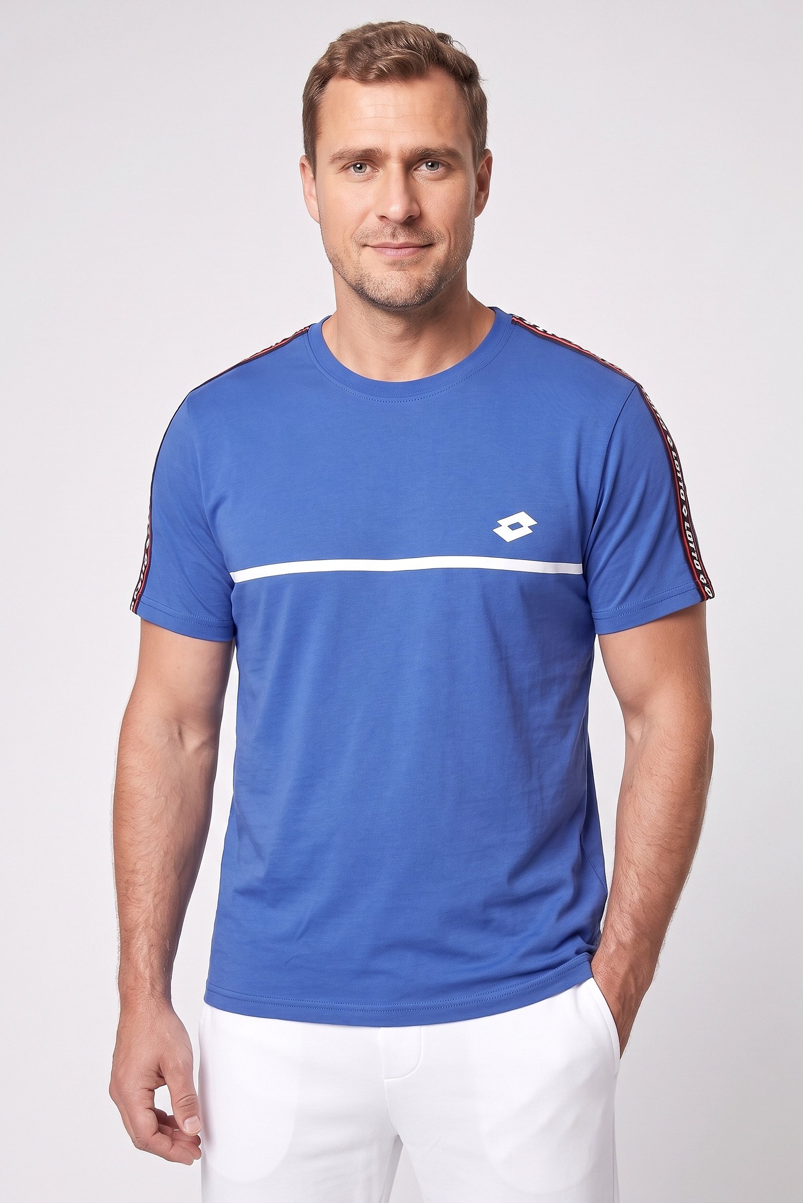 Men Sportswear Fit Short Sleeve Outdoor T-Shirt, Royal Blue