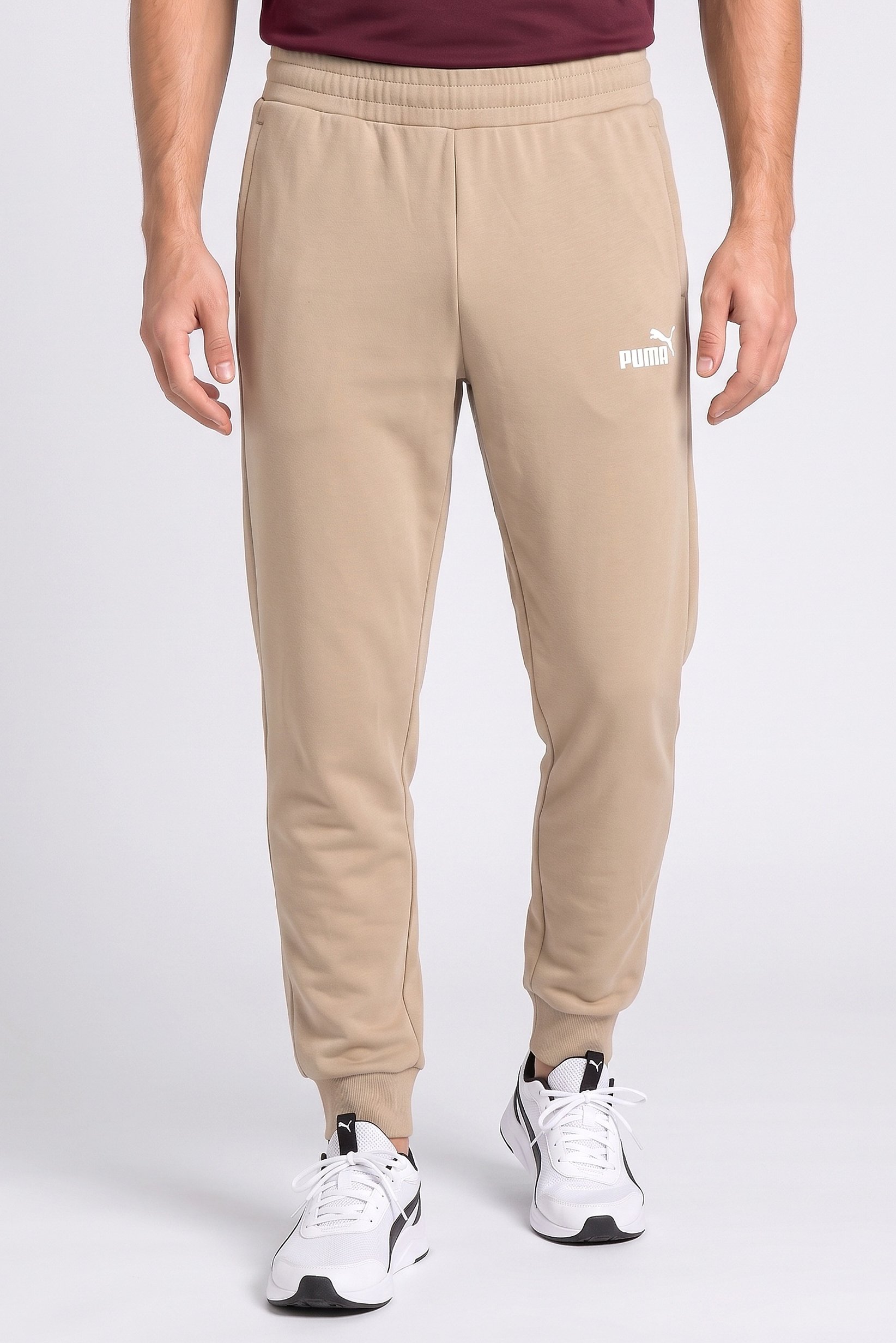 Men Sportswear Fit Training Jogger Pants, Beige