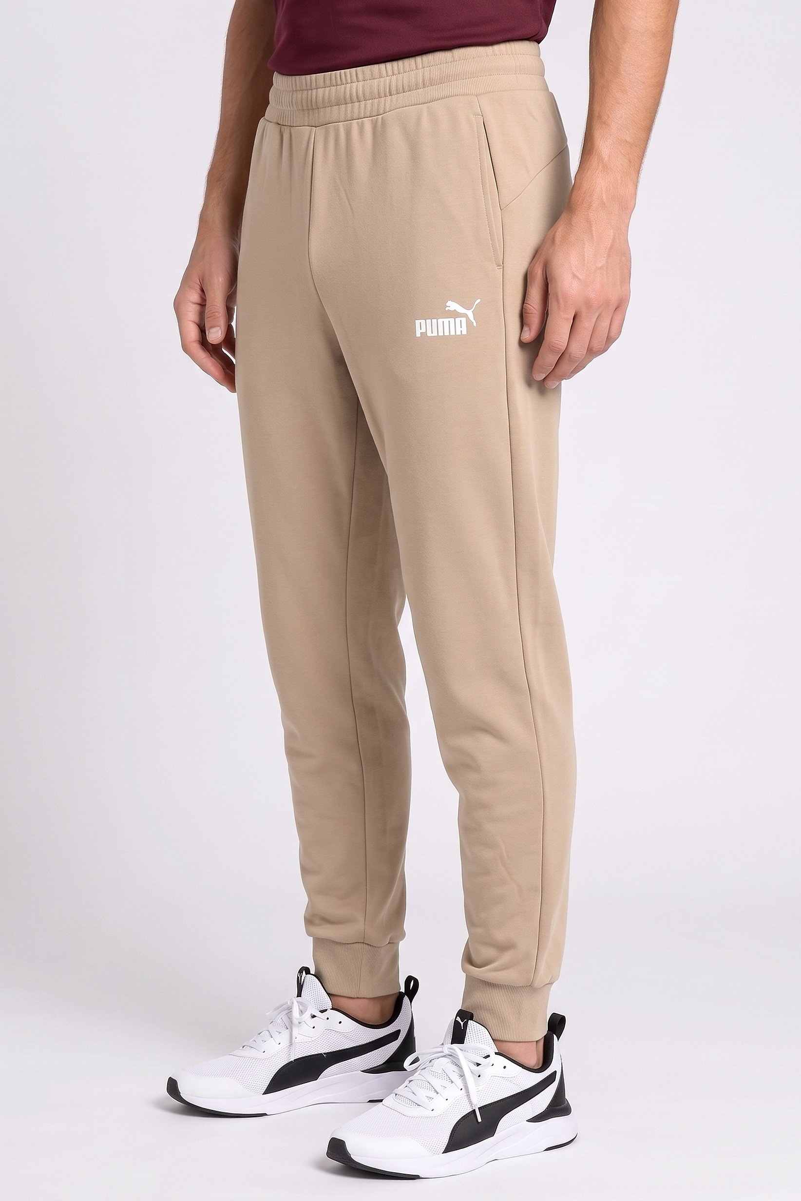 Men Sportswear Fit Training Jogger Pants, Beige