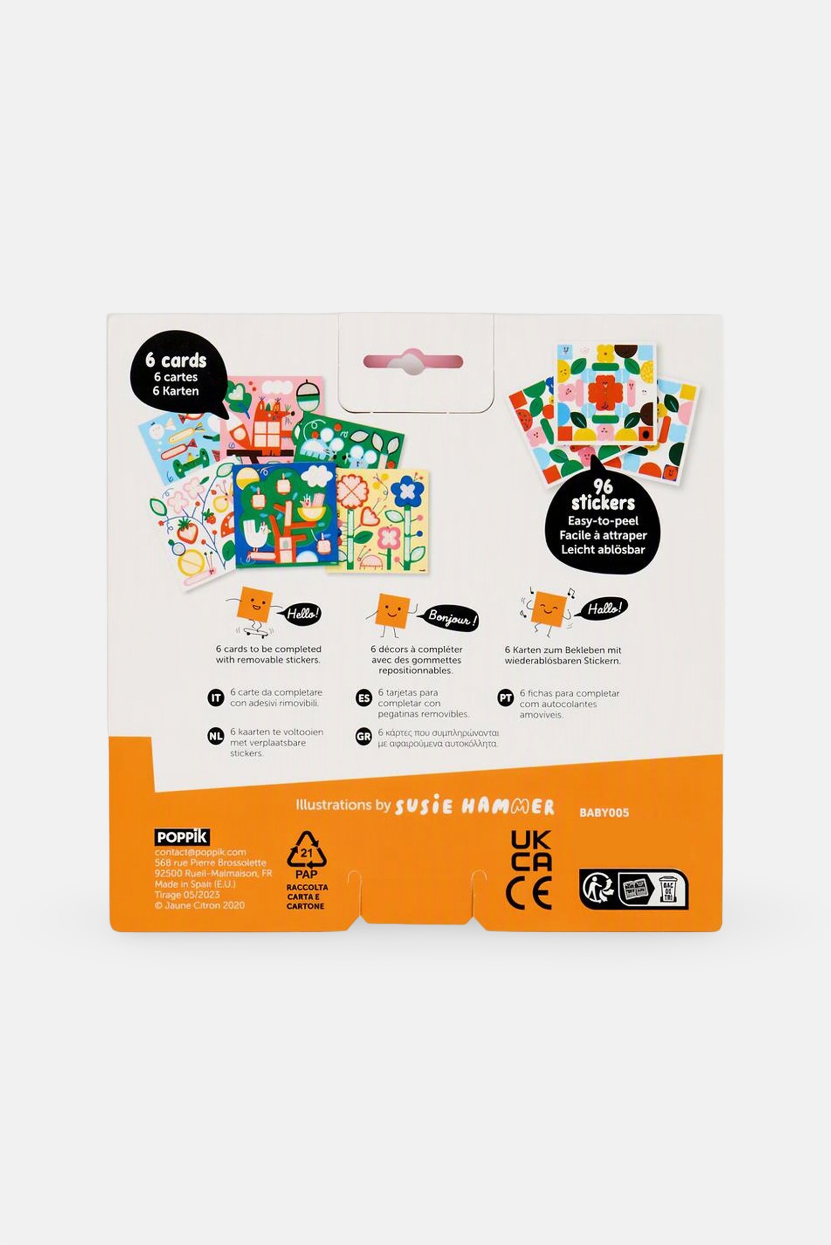 Poppik Nature 6 Cards And 96 Stickers