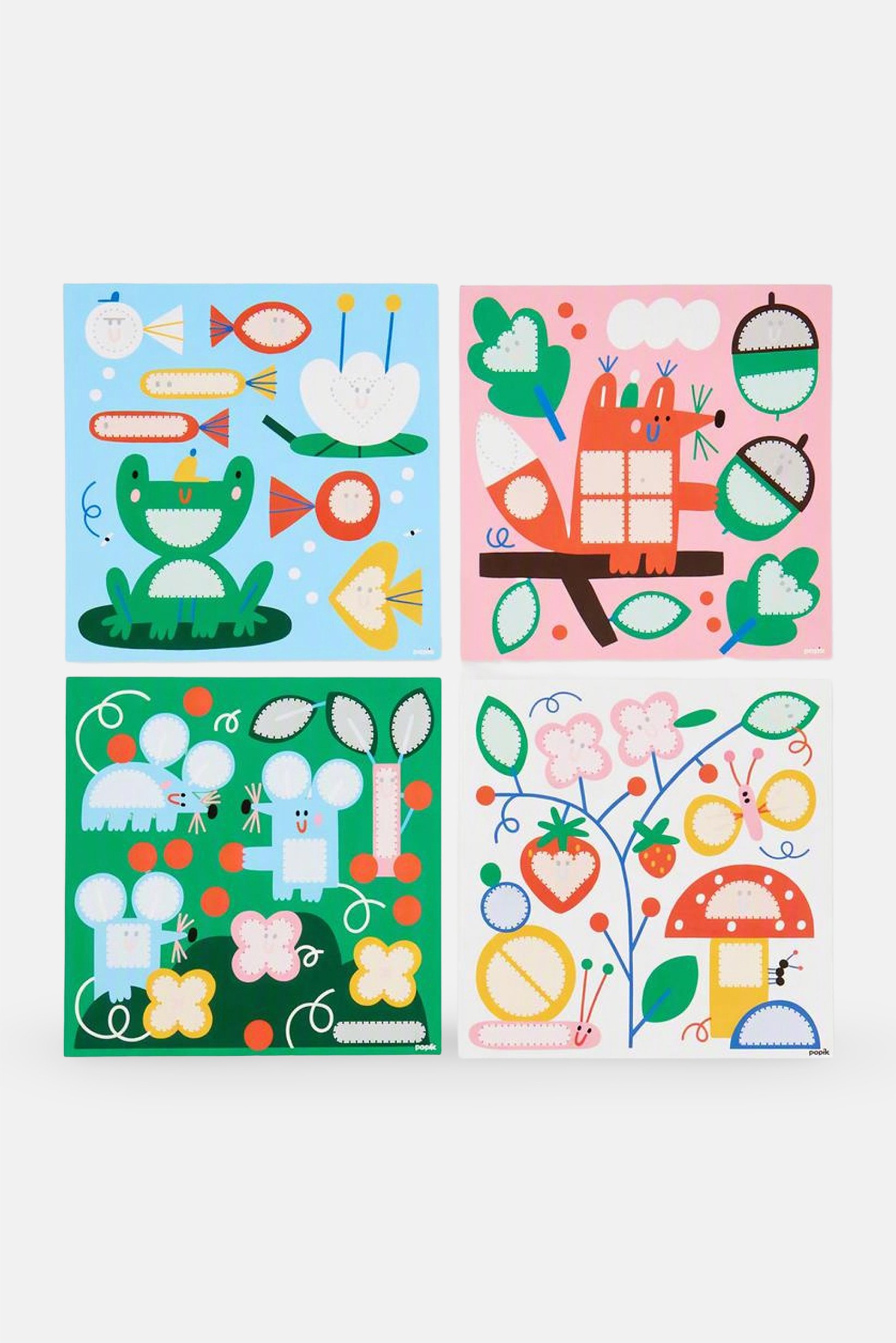 Poppik Nature 6 Cards And 96 Stickers