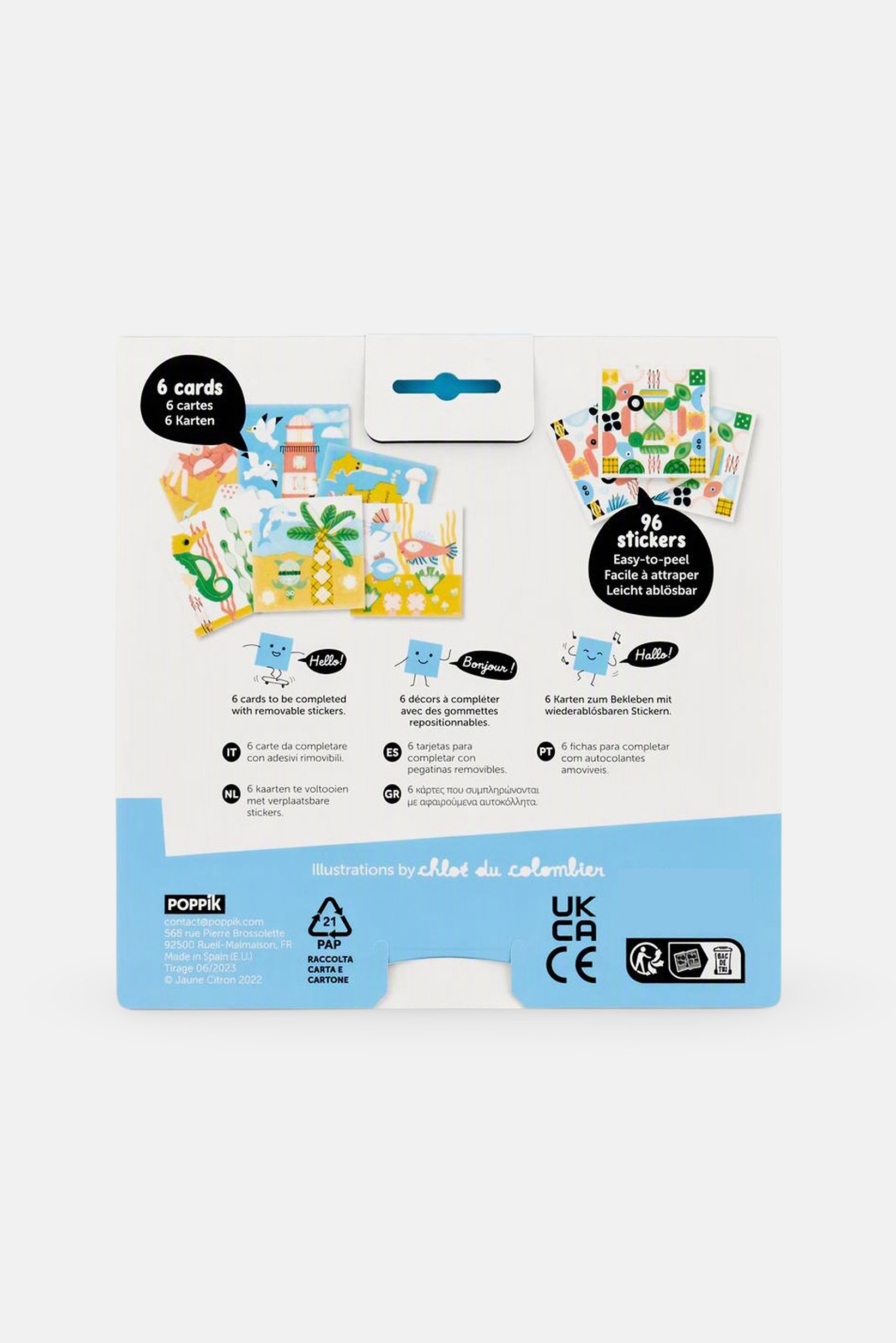 Poppik Ocean 6 Cards And 96 Stickers