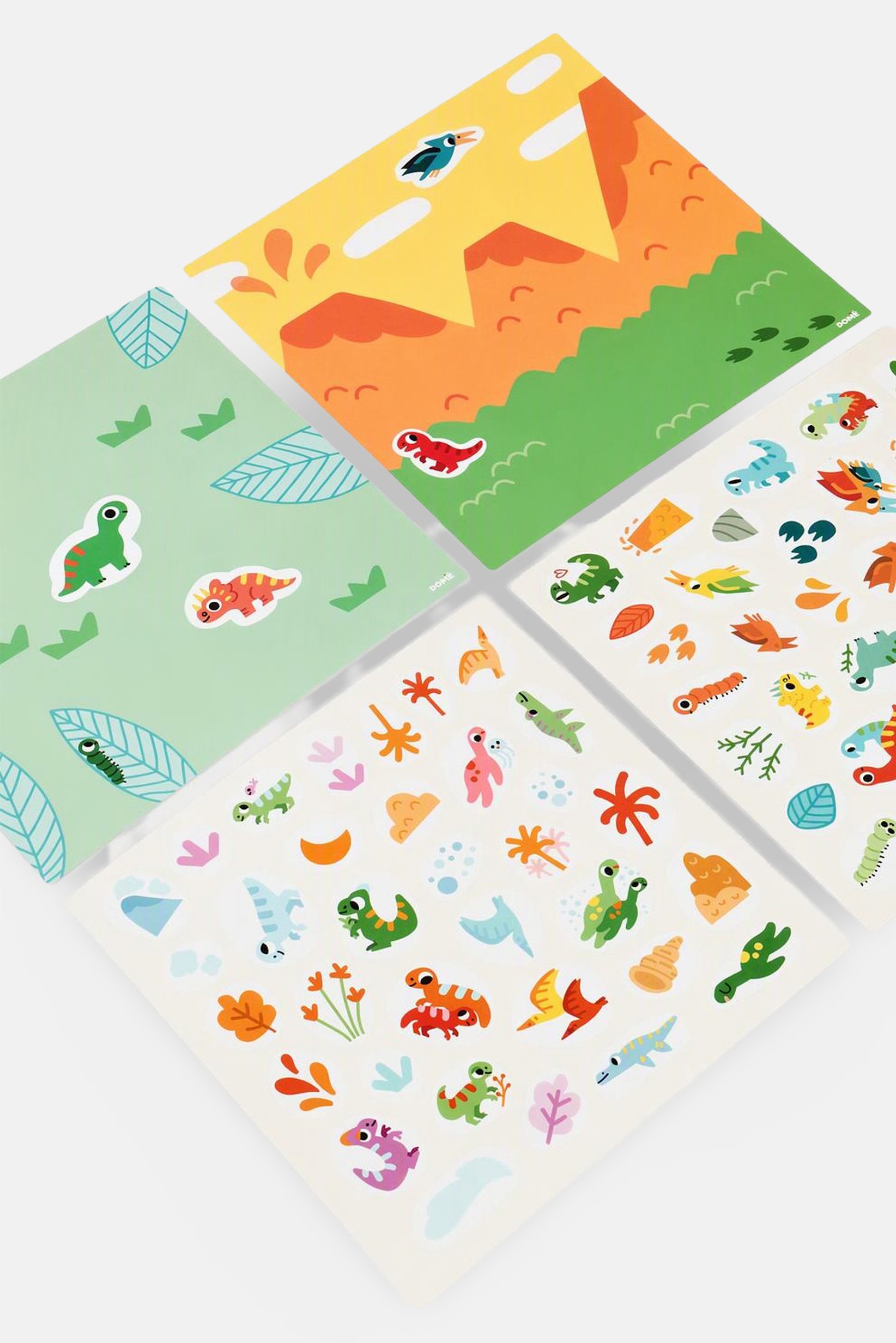 Poppik Dinosaurs 6 Cards And 100 Stickers