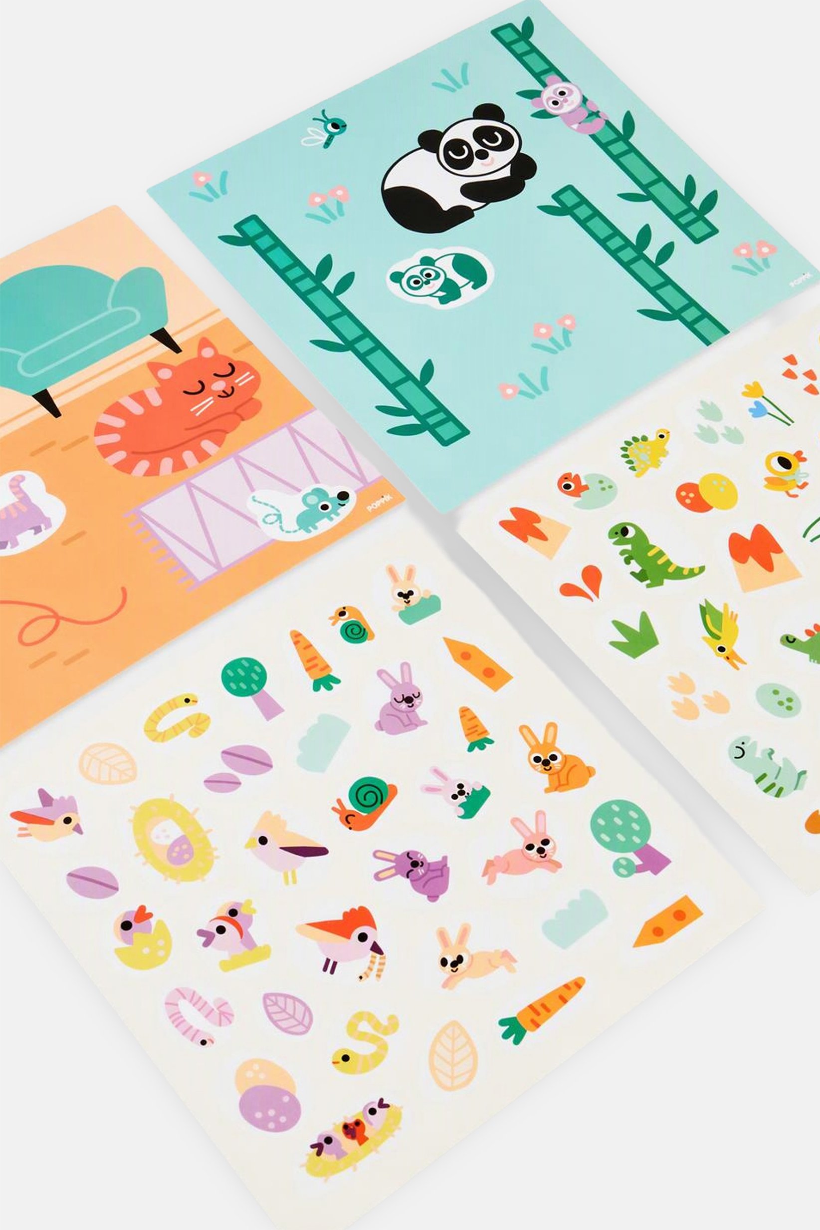 Poppik Baby Animal 6 Cards And 100 Stickers