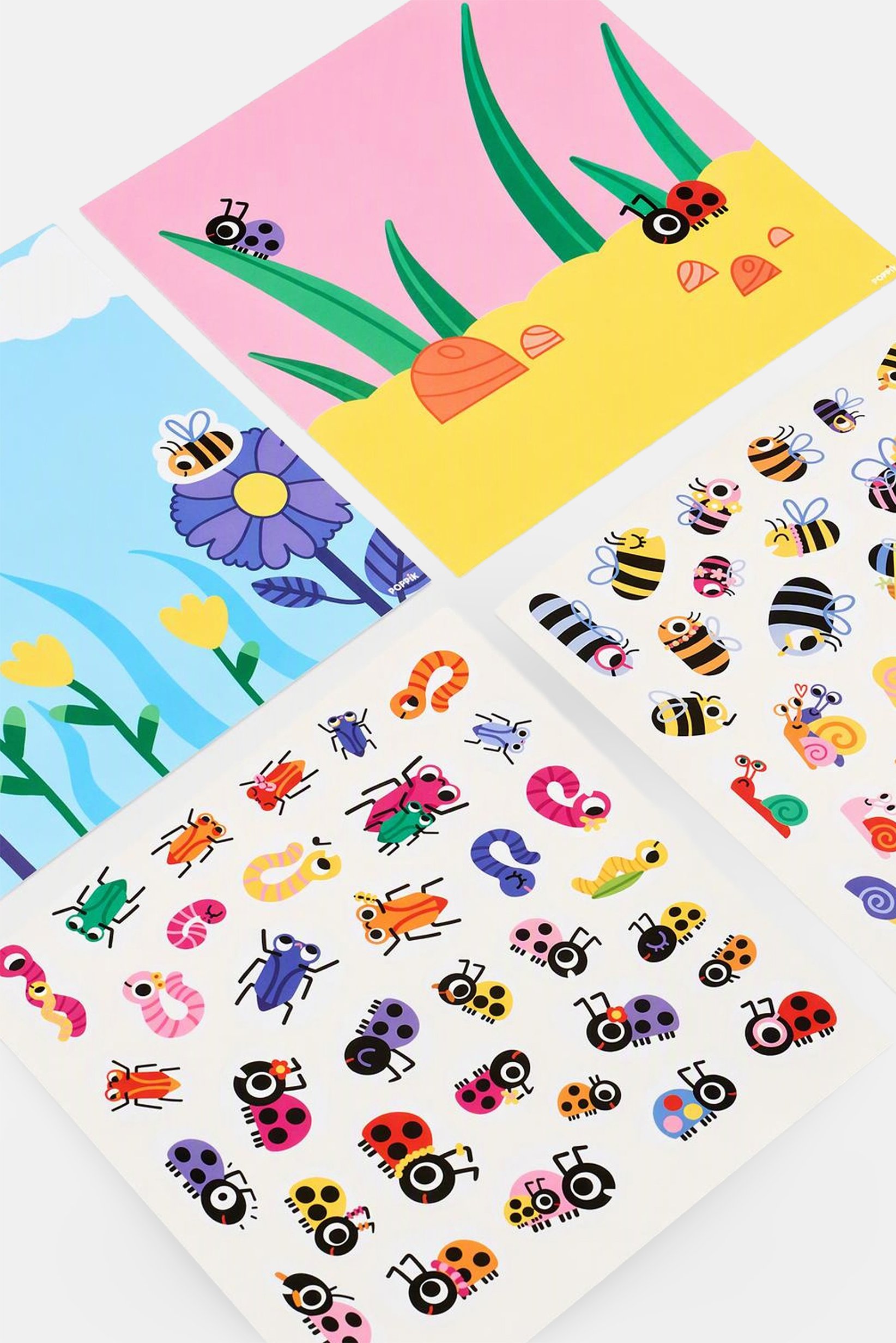Poppik Little Insects 6 Cards And 100 Stickers