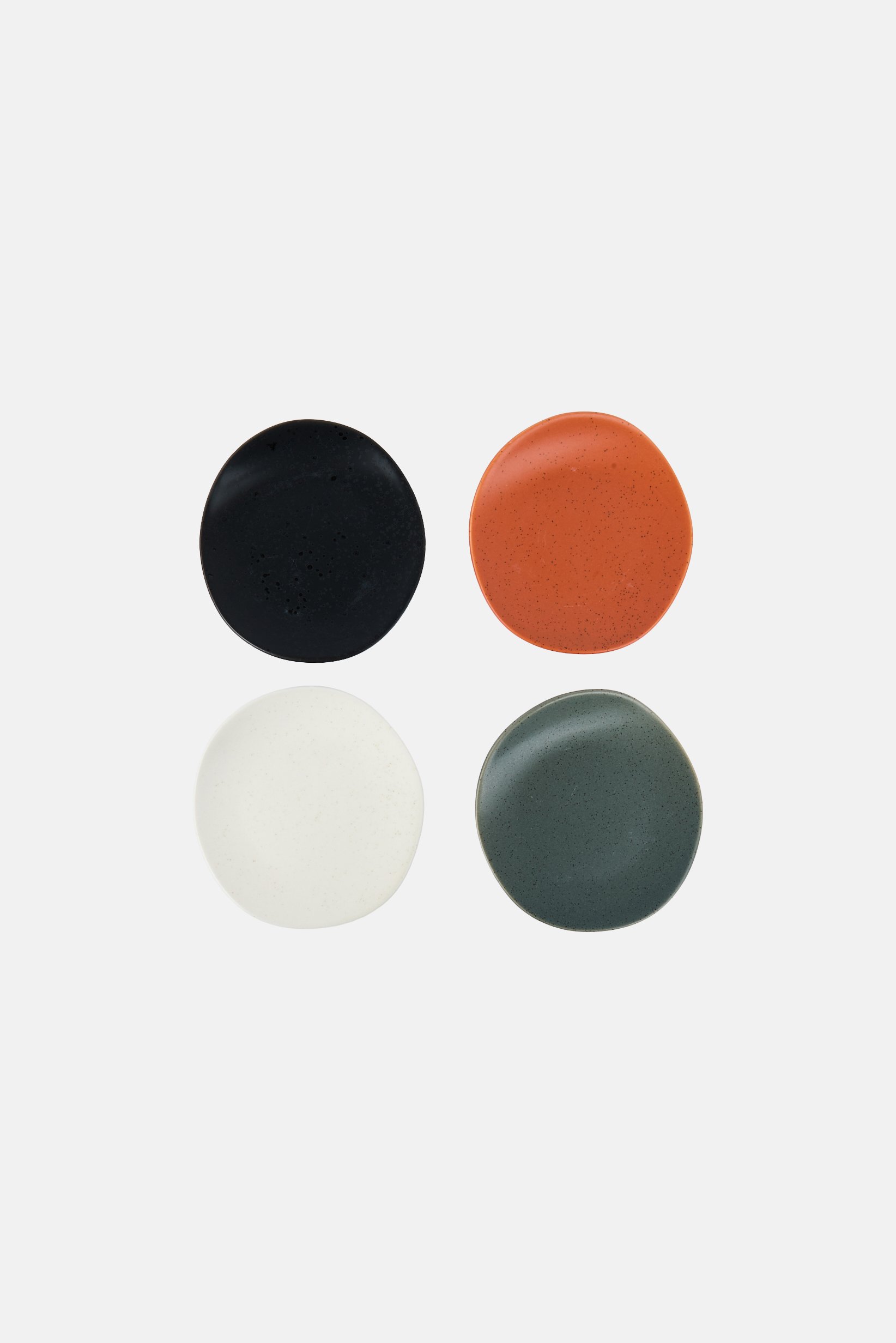 4 Pcs Appetizer Plate Set, Multicolor