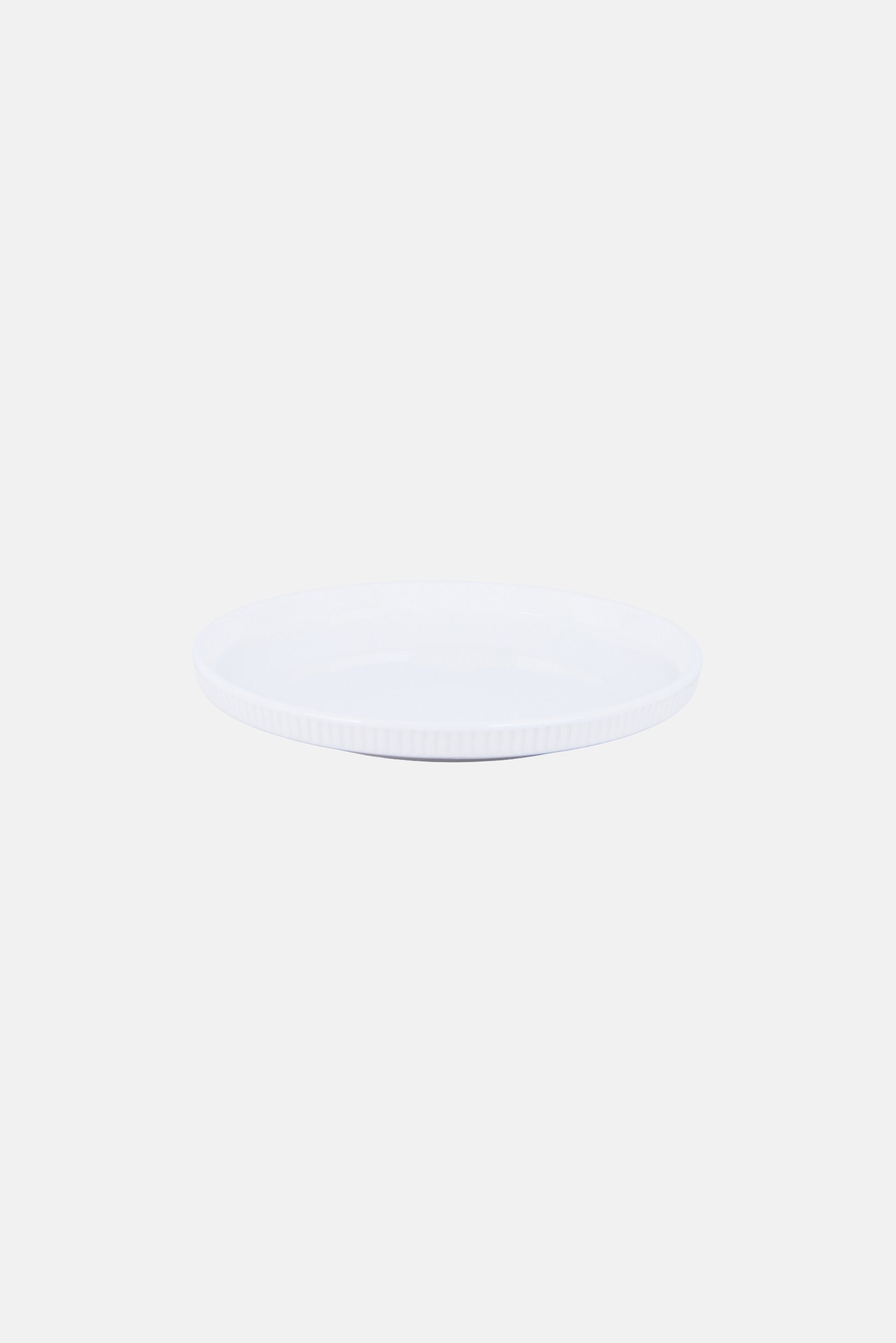 Charcoal Melamine Side Plate, White