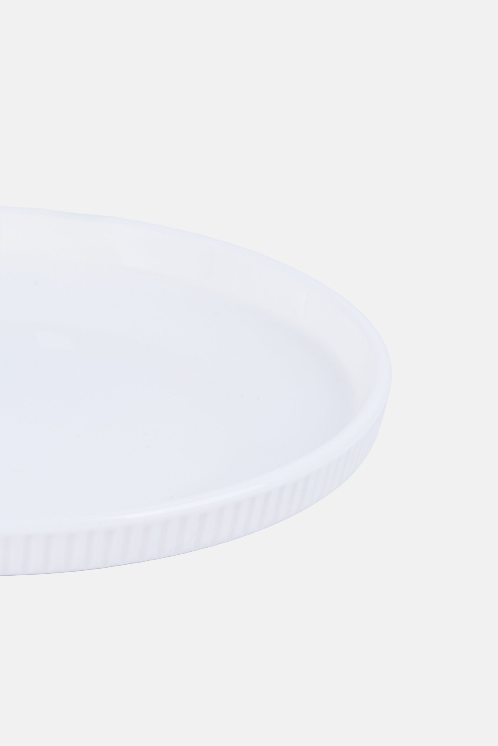 Charcoal Melamine Side Plate, White
