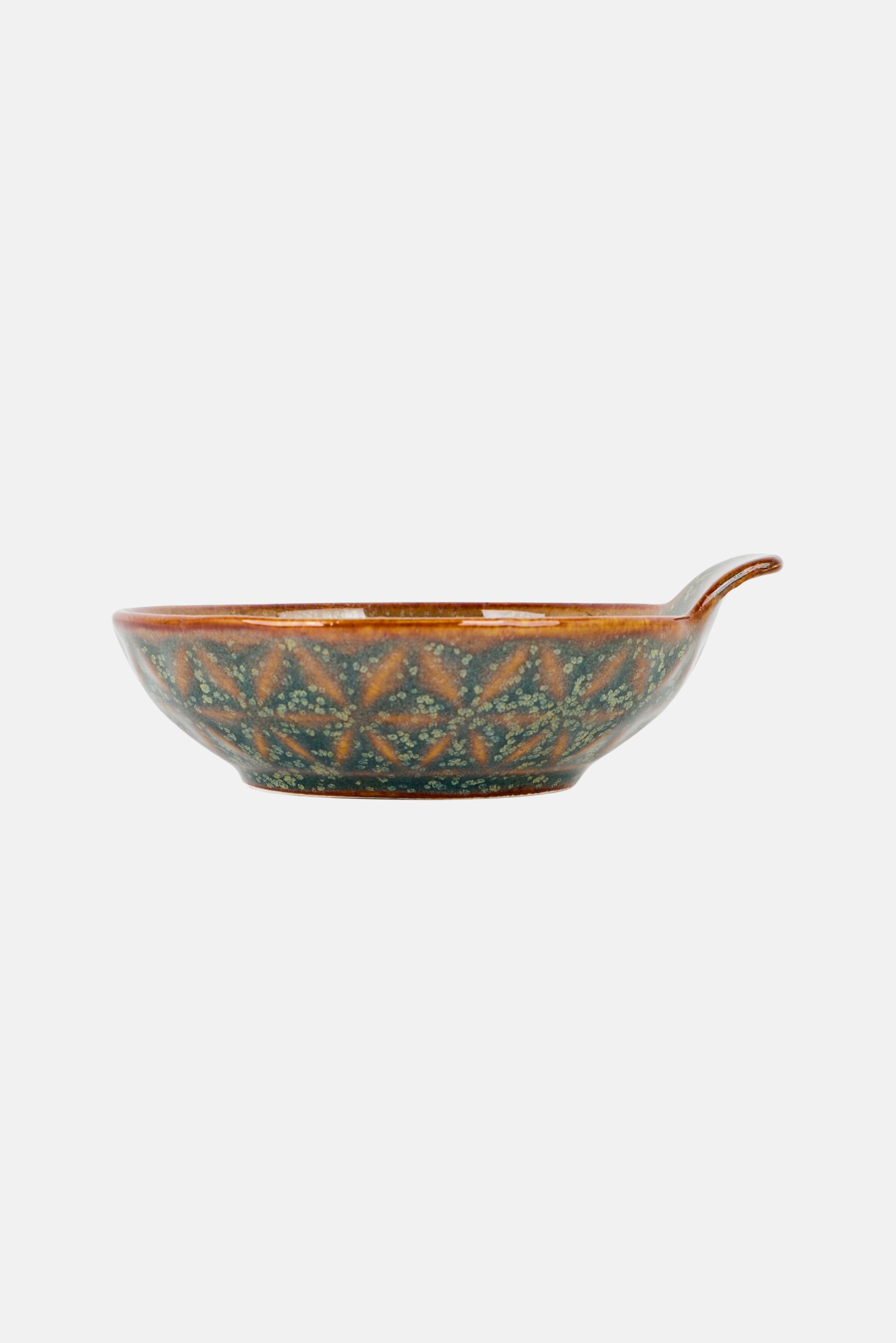 Porcelain Mini Dip Bowl With Handle, Multicolor