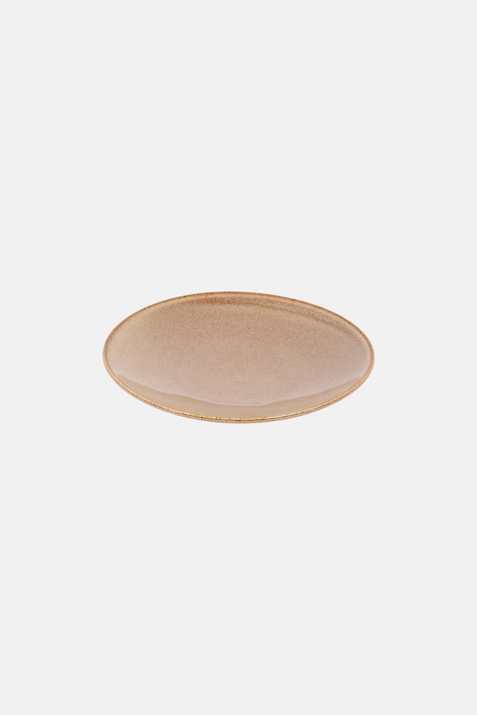 Ceramic Round Plate, Tan