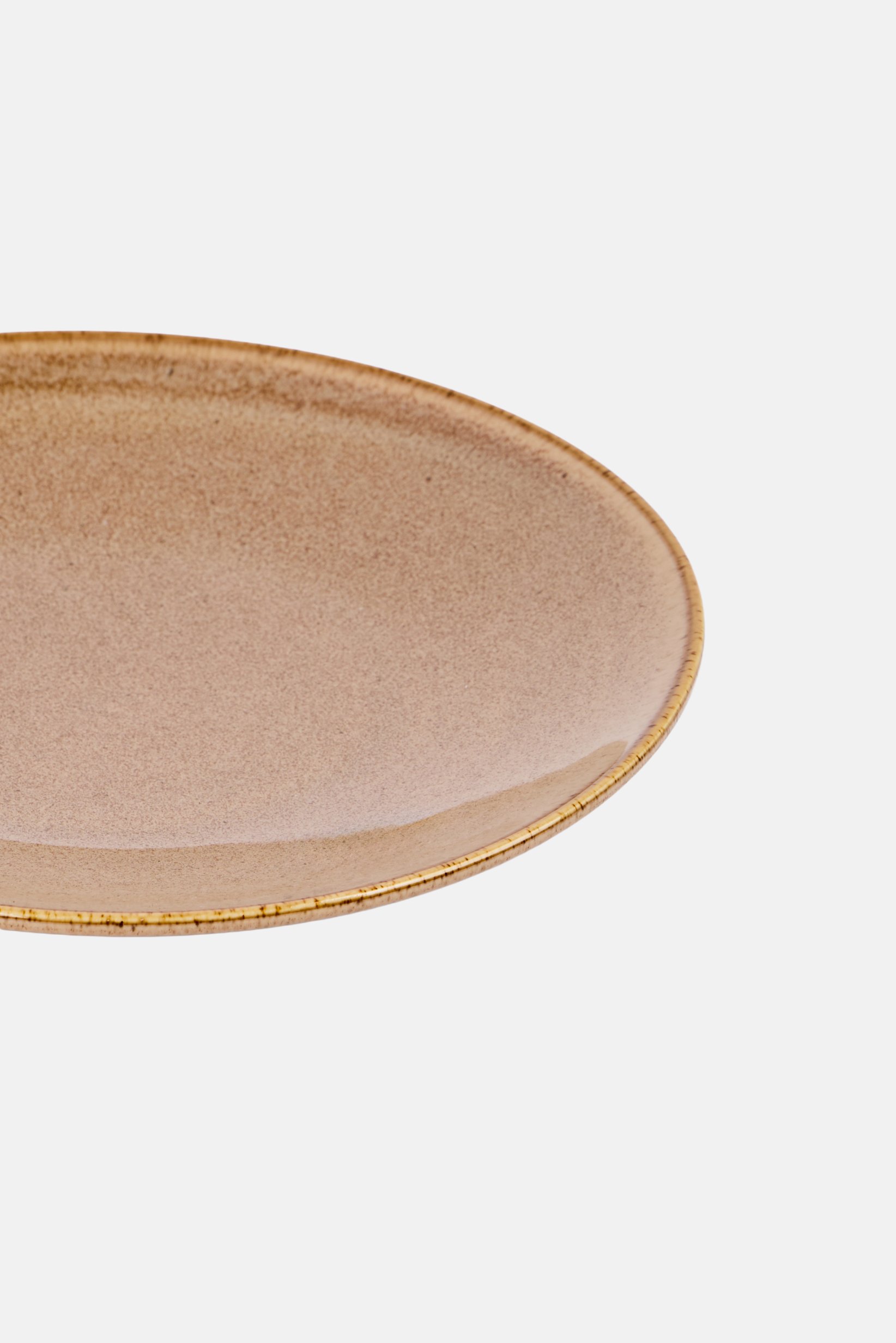 Ceramic Round Plate, Tan