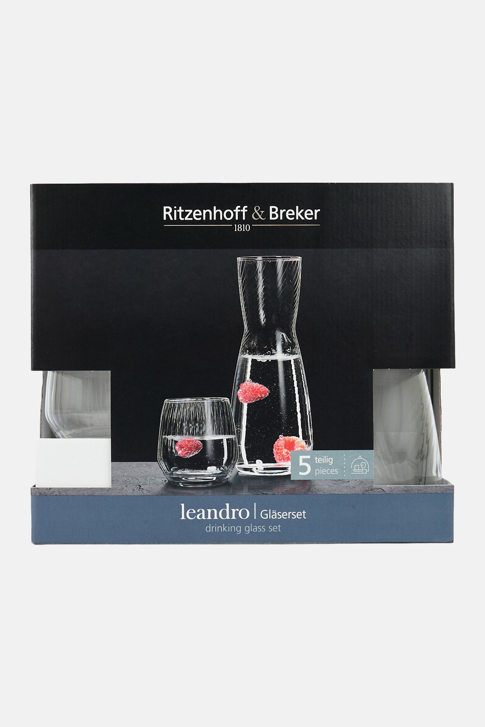 5 Pcs Drinking Glass Set, Transparent