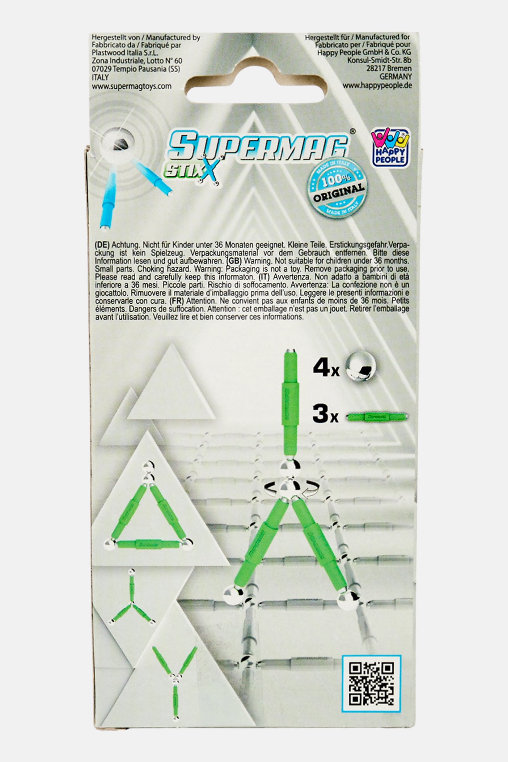 Happy People Supermag Colorstix Magnetic Construction Toy