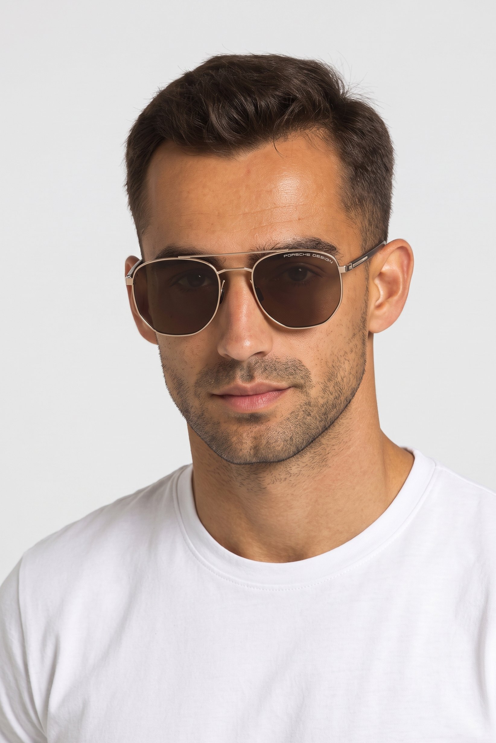Men P86955 Round Sunglasses, Gold