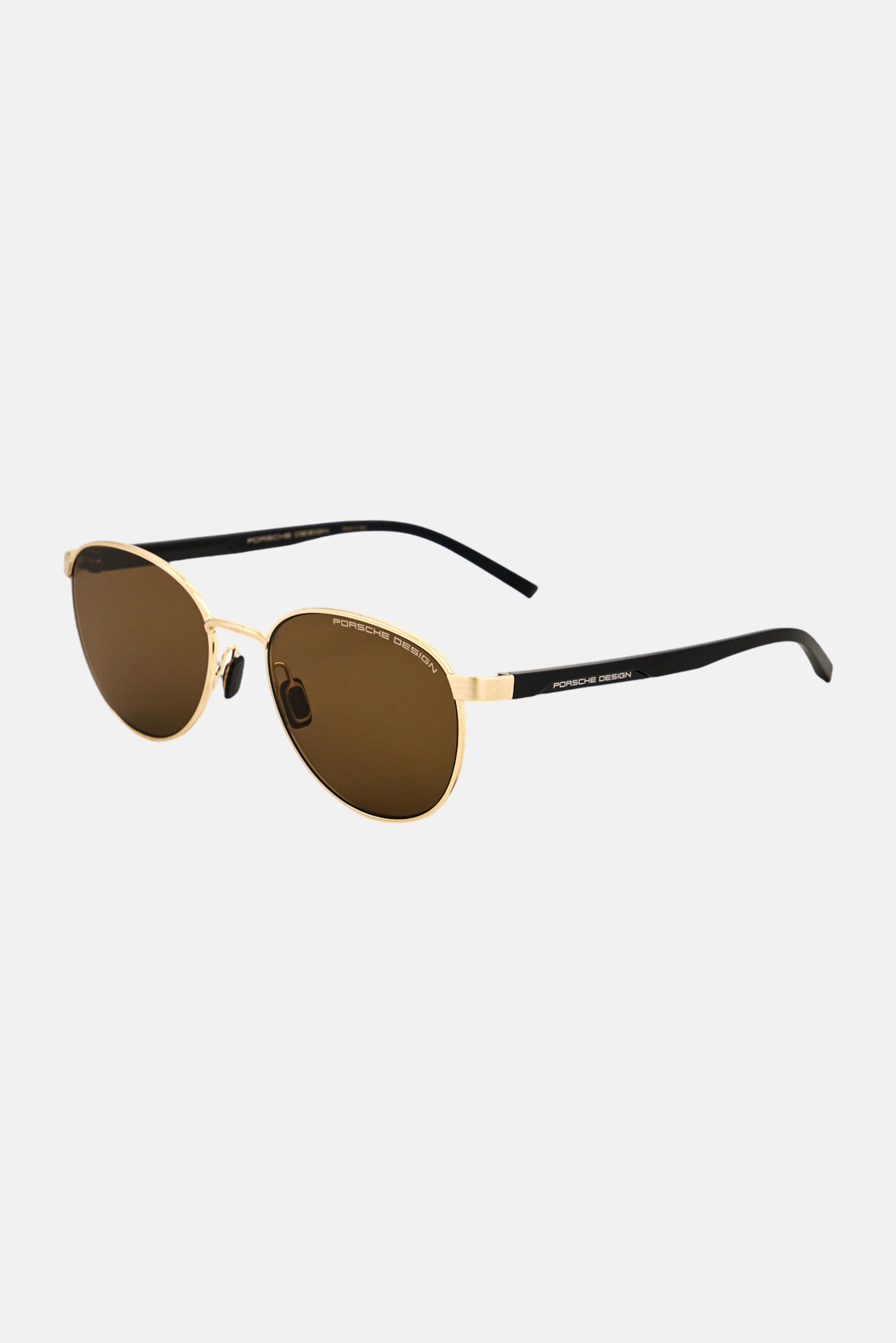 Men P8945 D Round Sunglasses, Gold