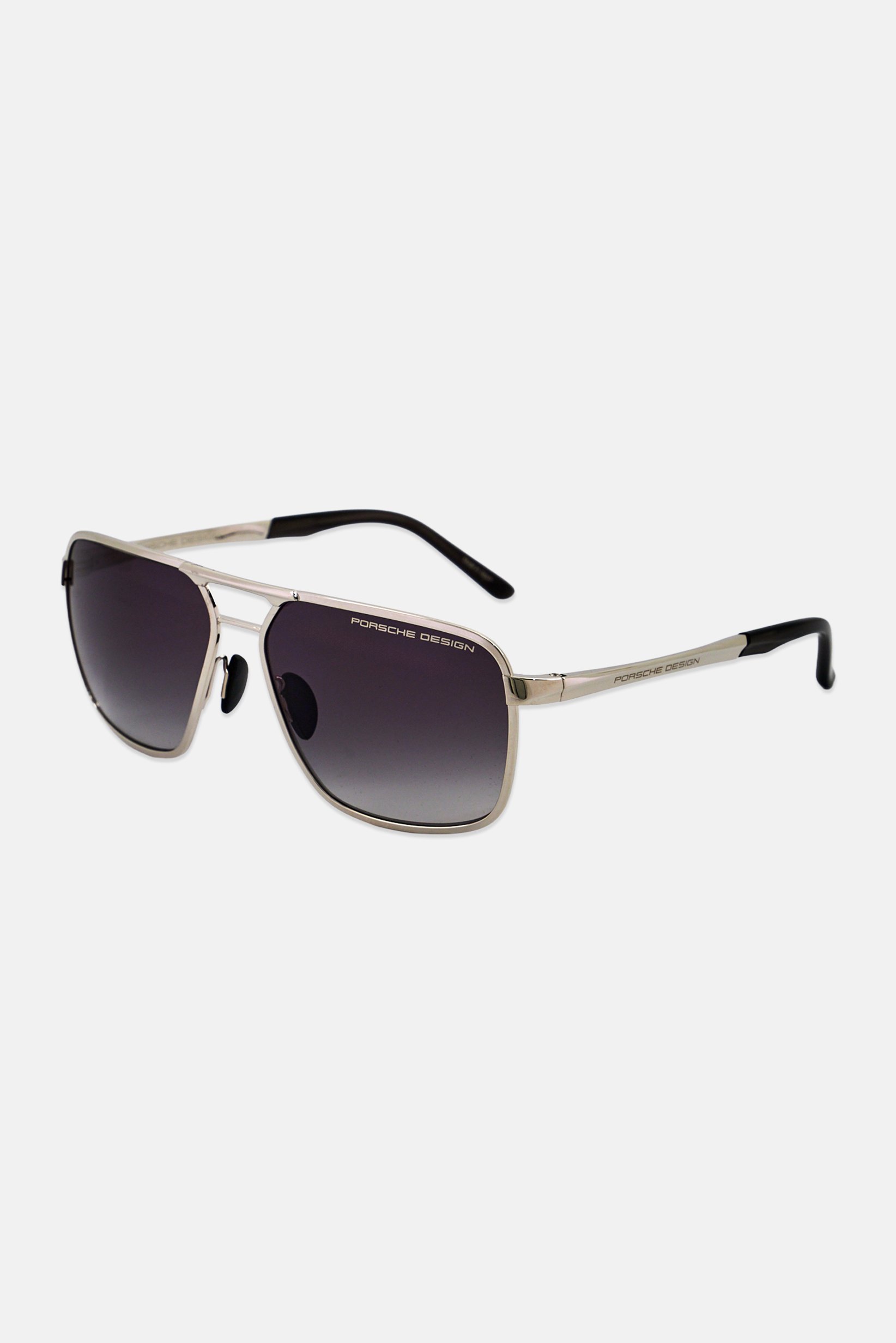 Men P896661B226 Square Sunglasses, Silver