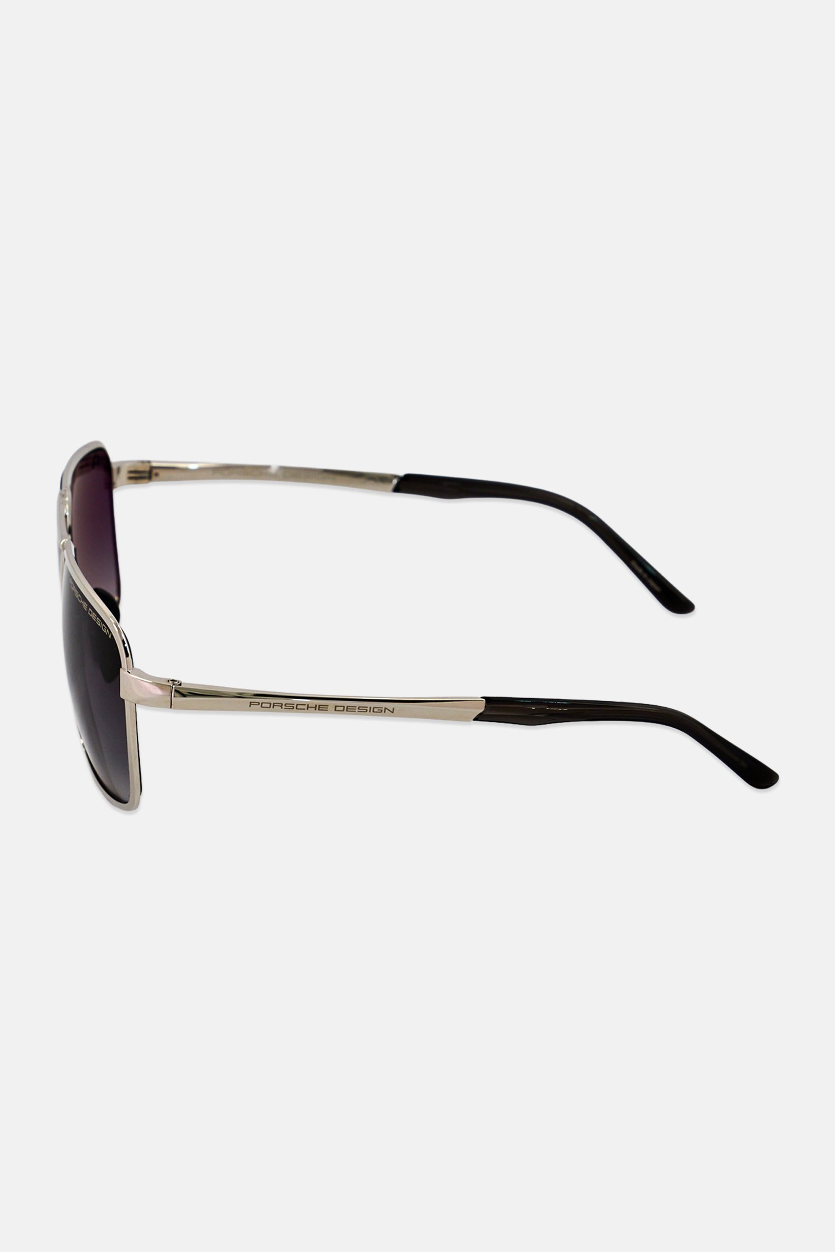 Men P896661B226 Square Sunglasses, Silver