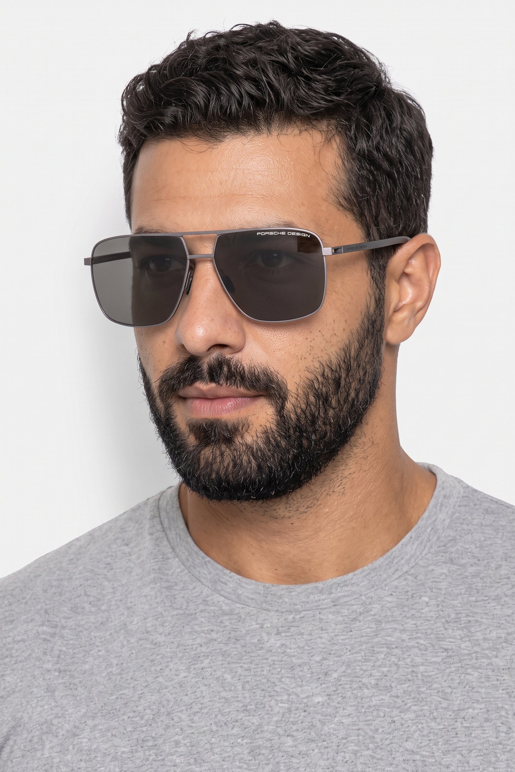 Men P8963 A Square Sunglasses, Grey