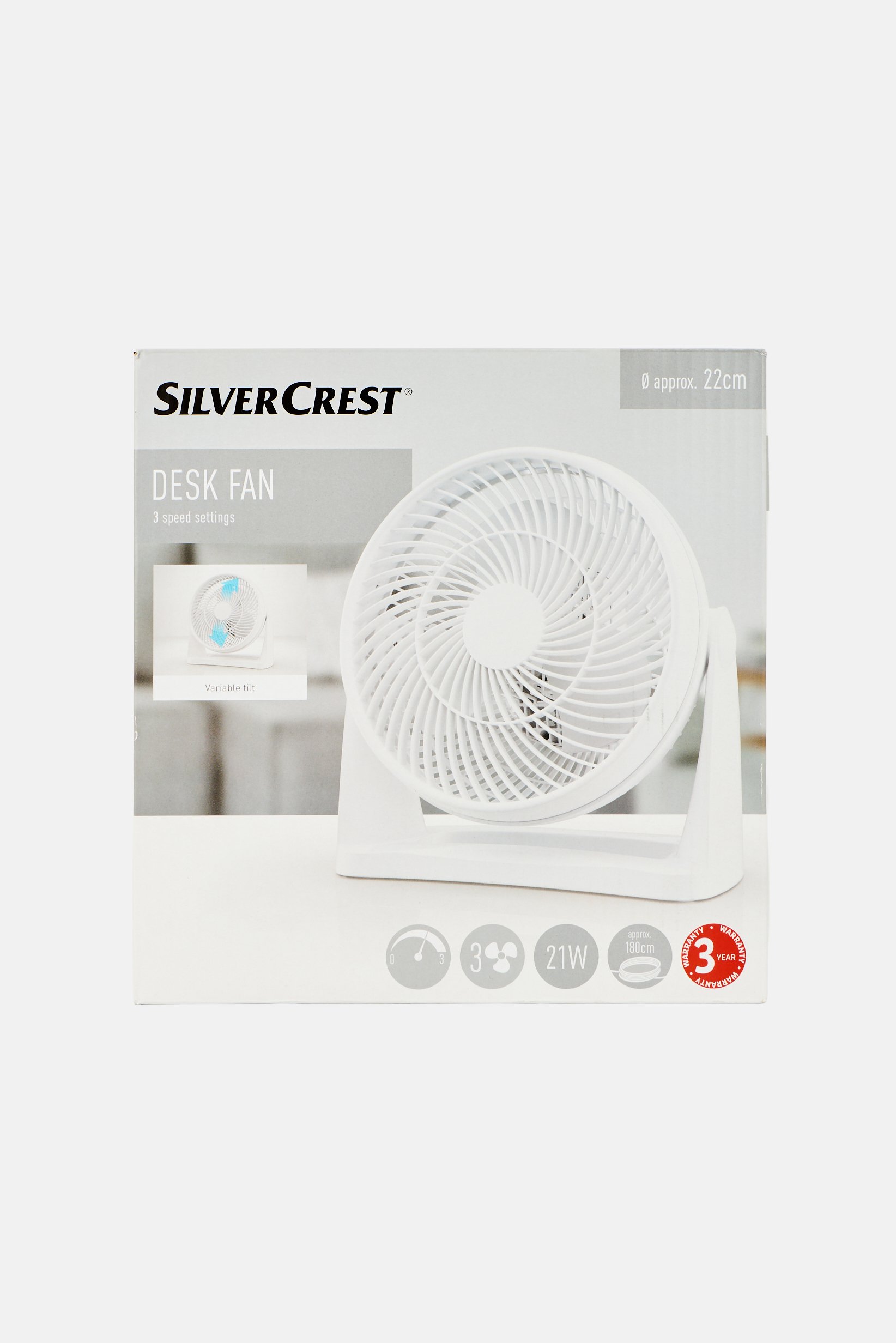 Desk Fan, White