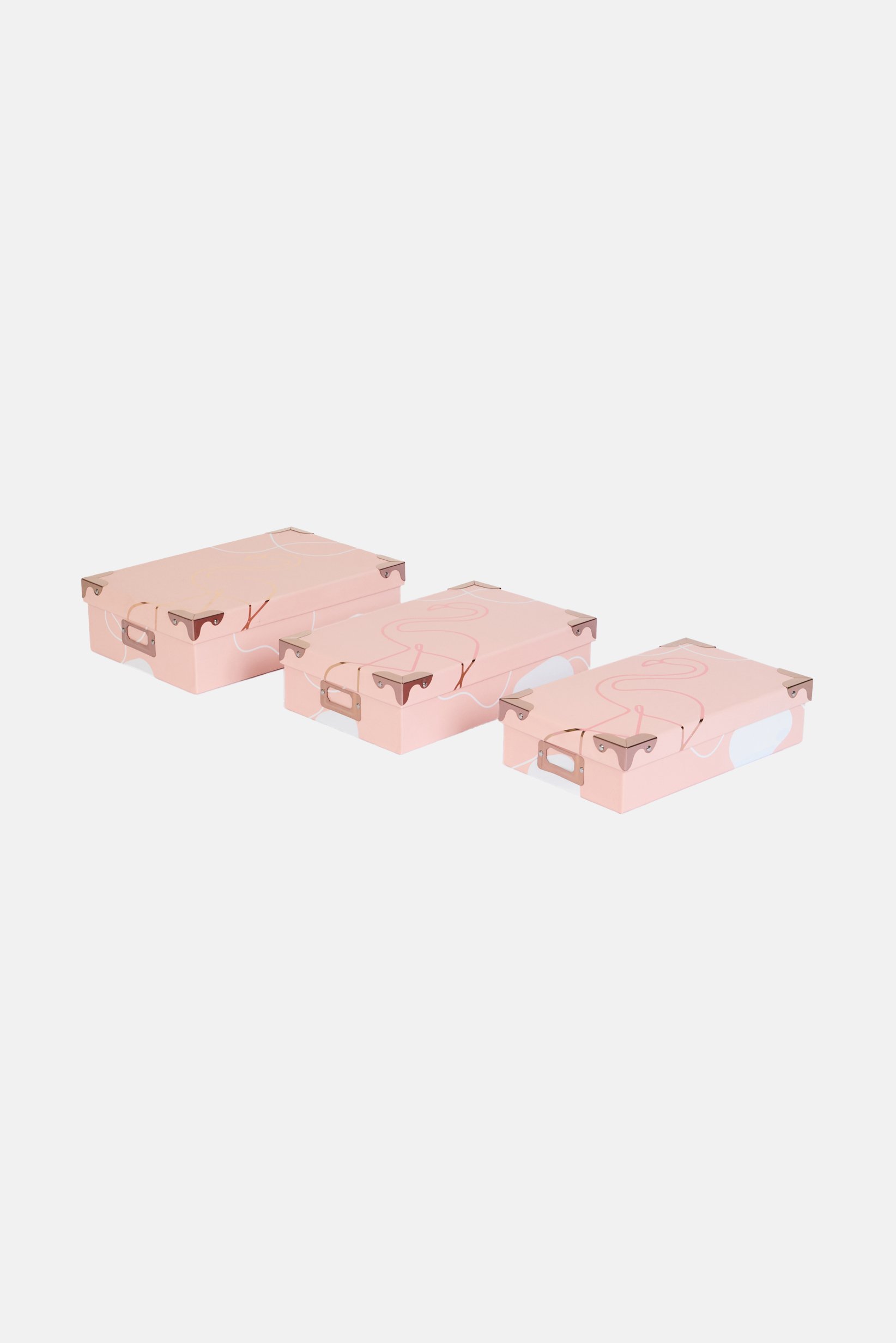 3 Pieces Storage Box Set, Multicolor