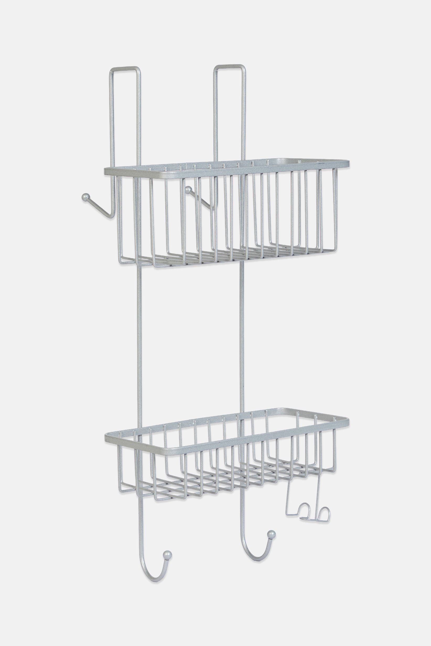 Coated Steel Shower Rack, Silver