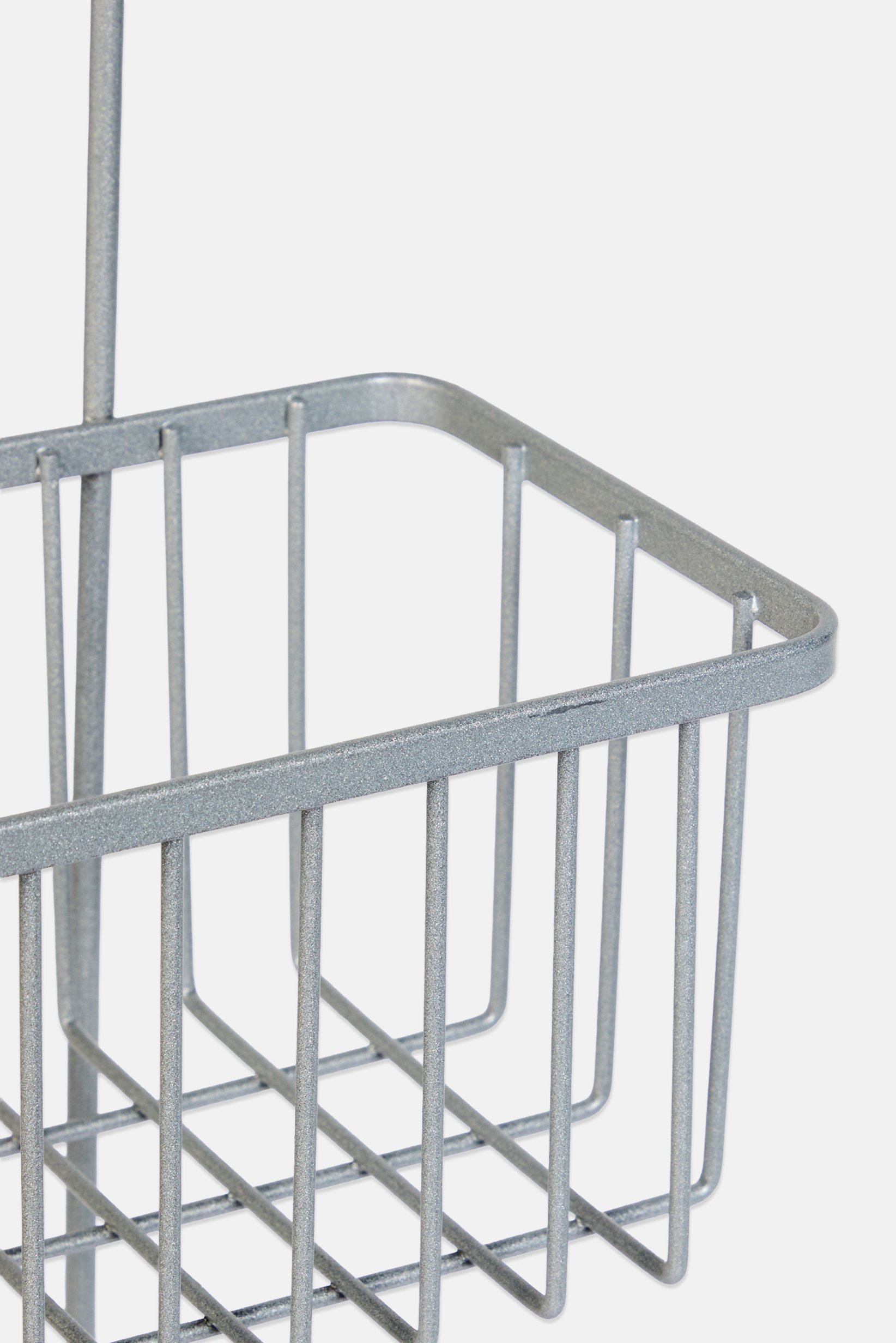 Coated Steel Shower Rack, Silver