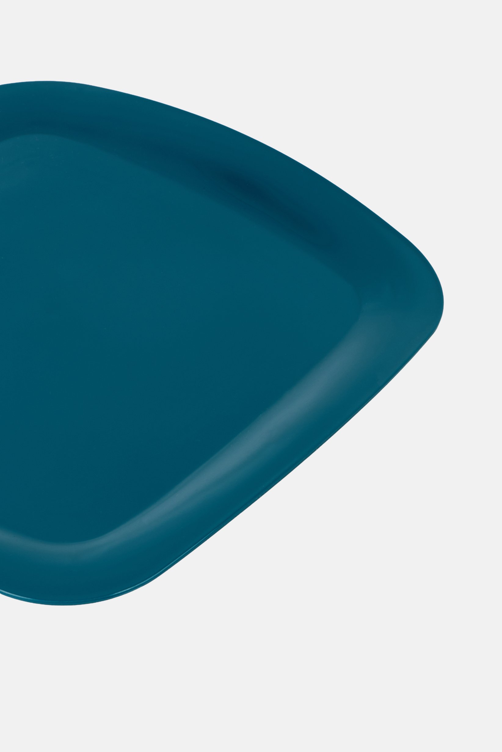 Elegant Plastic Plate, Teal Blue