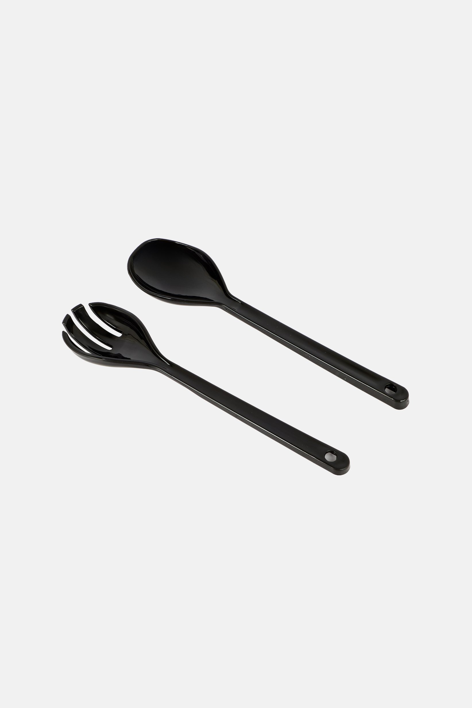 2 Pieces Salad Cutlery Set, Black