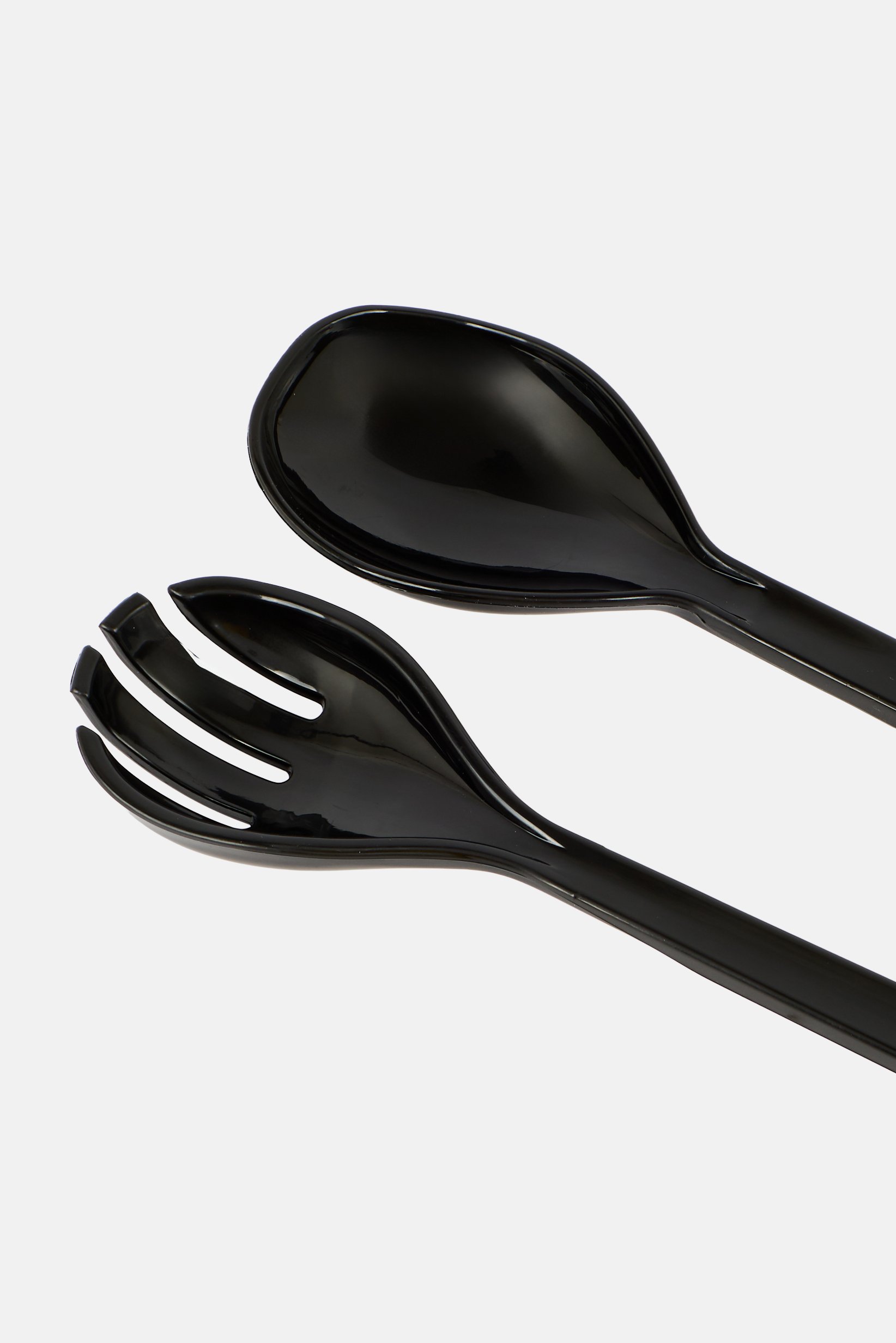 2 Pieces Salad Cutlery Set, Black