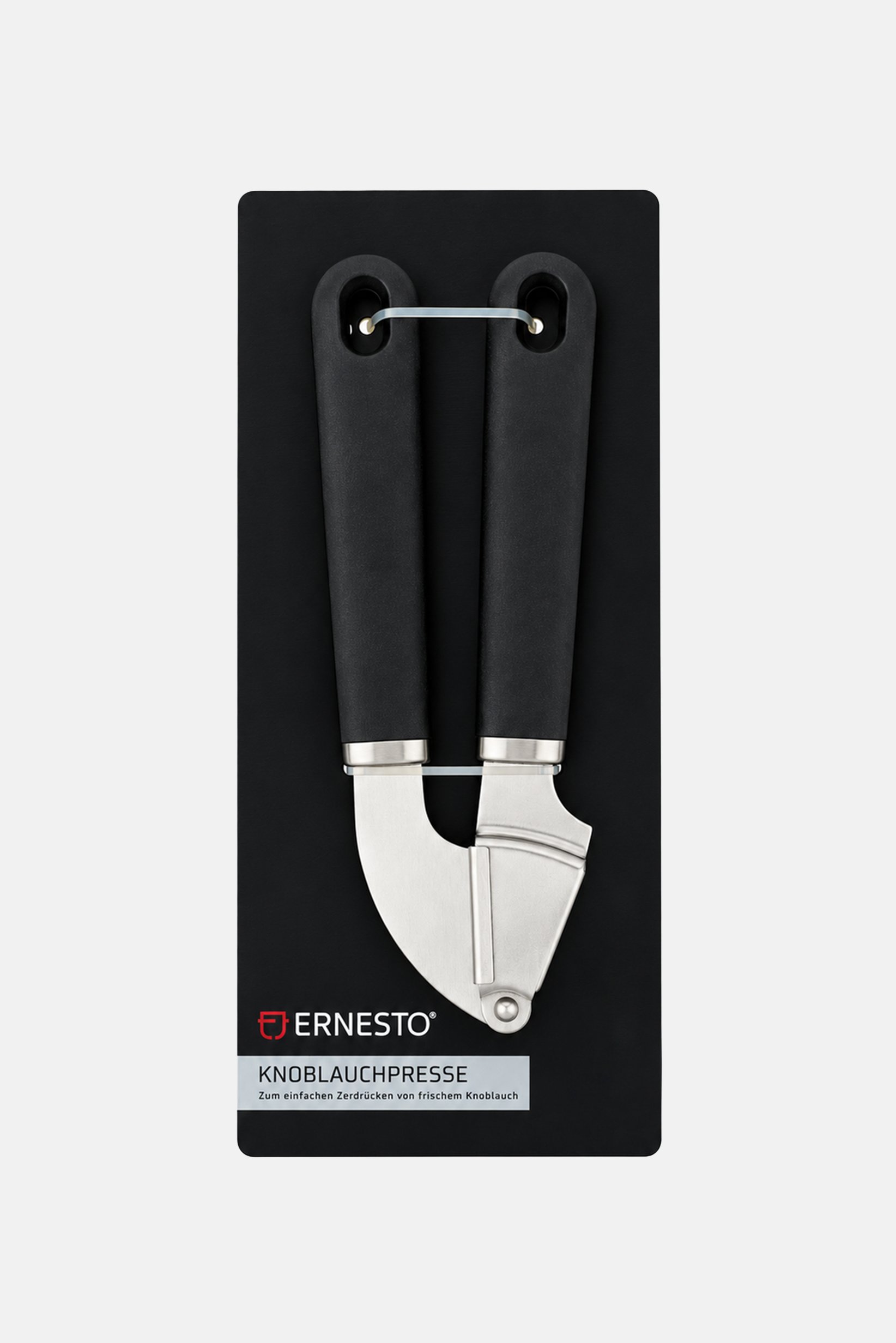Stainless Steel Garlic Press With Anti-Slip Handle, Black