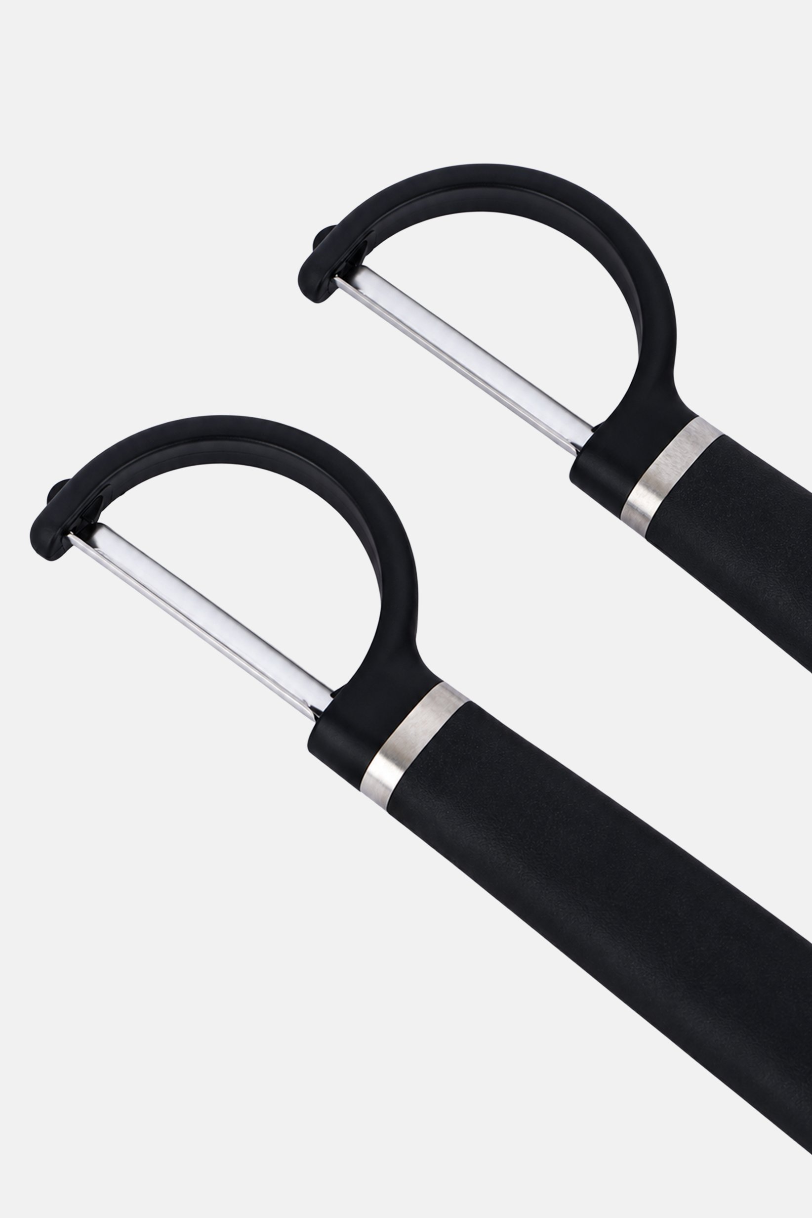 Stainless Steel 2 Pcs Peelers , Black