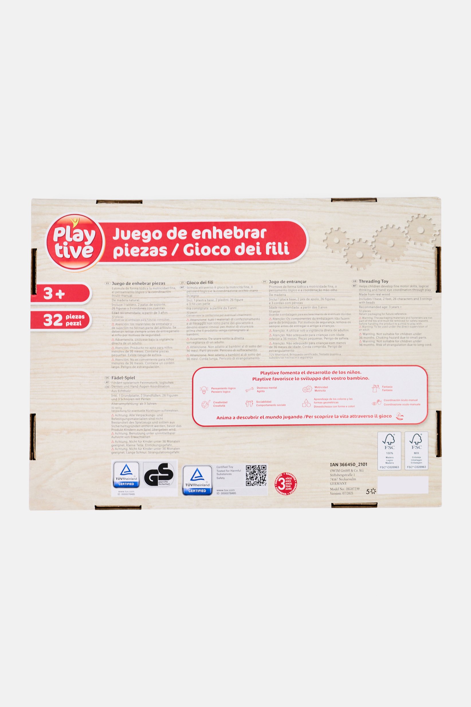 Wooden Puzzle Educational Threading