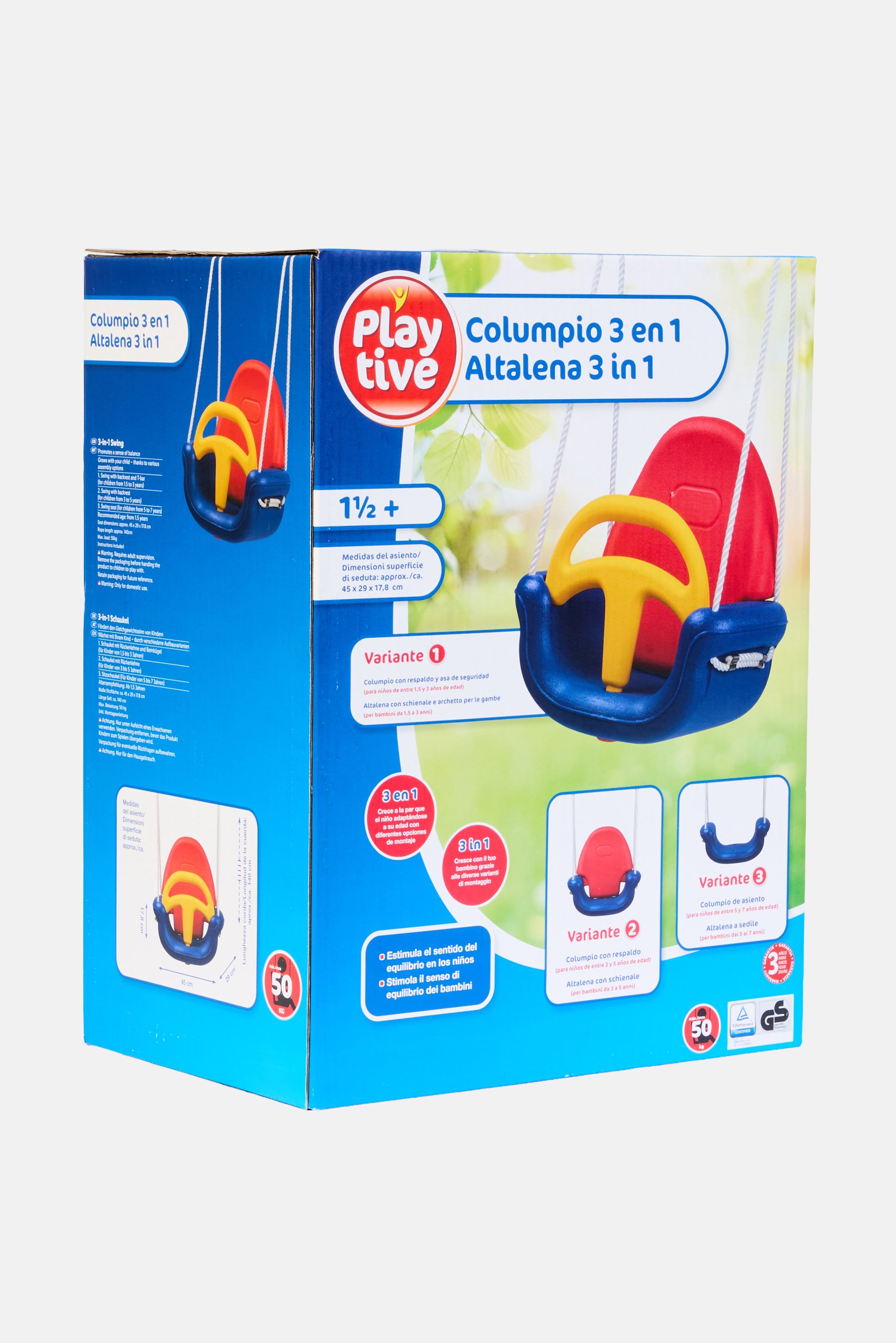 Playtive 3-in-1 Toddlers Swing, Multicolor