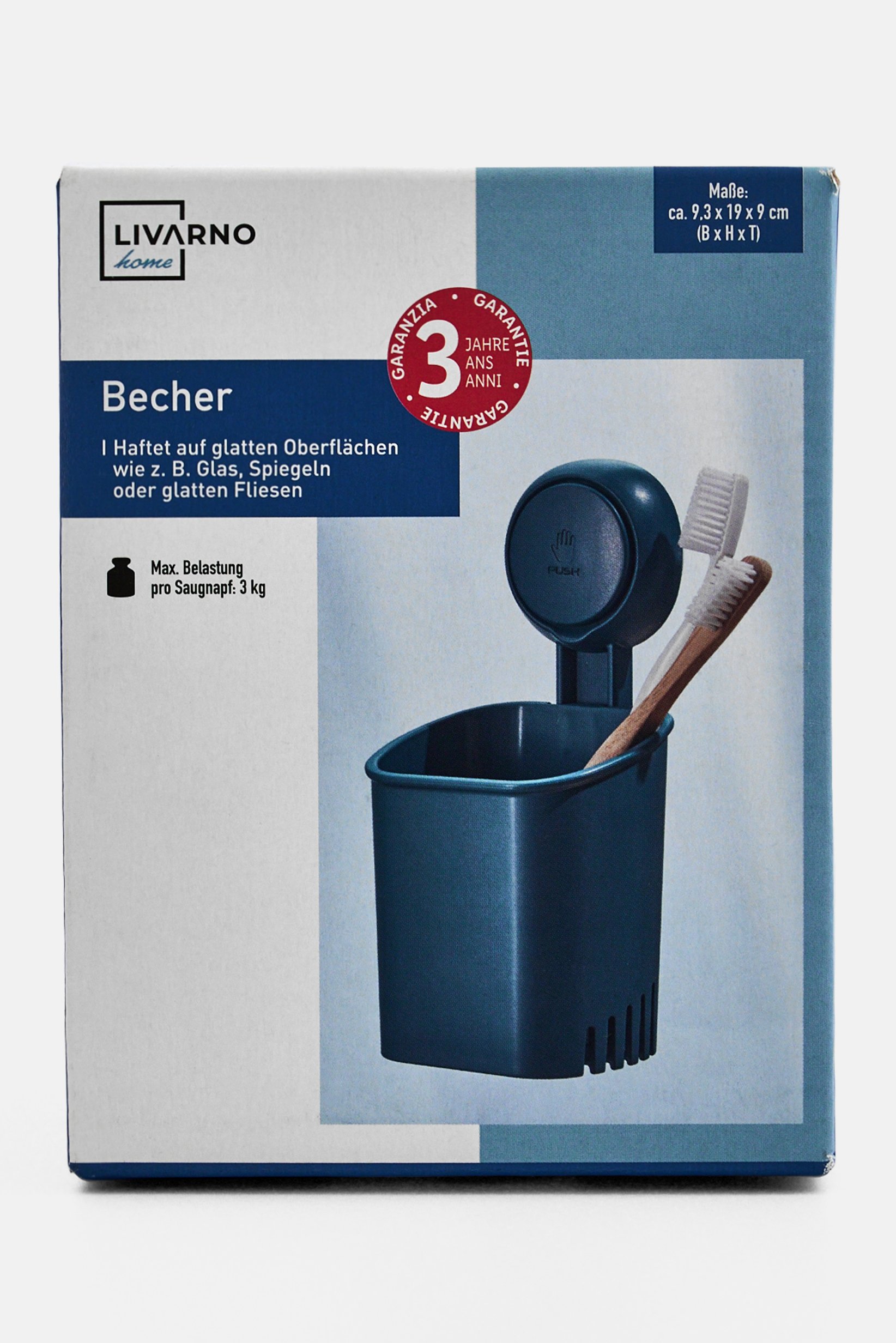 Suction Cup Bathroom Organizer Set, Teal Blue