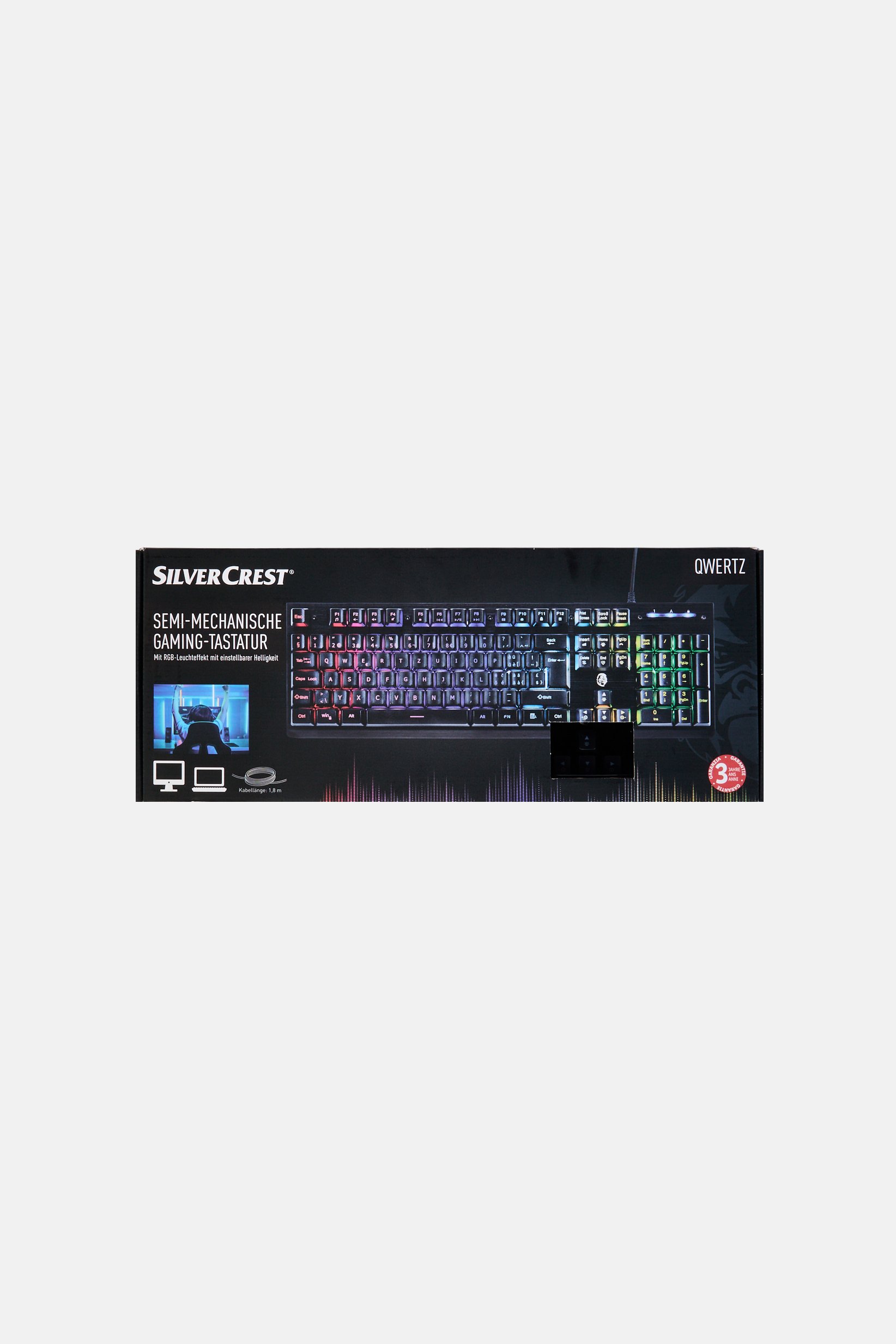 Semi-Mechanical Gaming Keyboard, Black