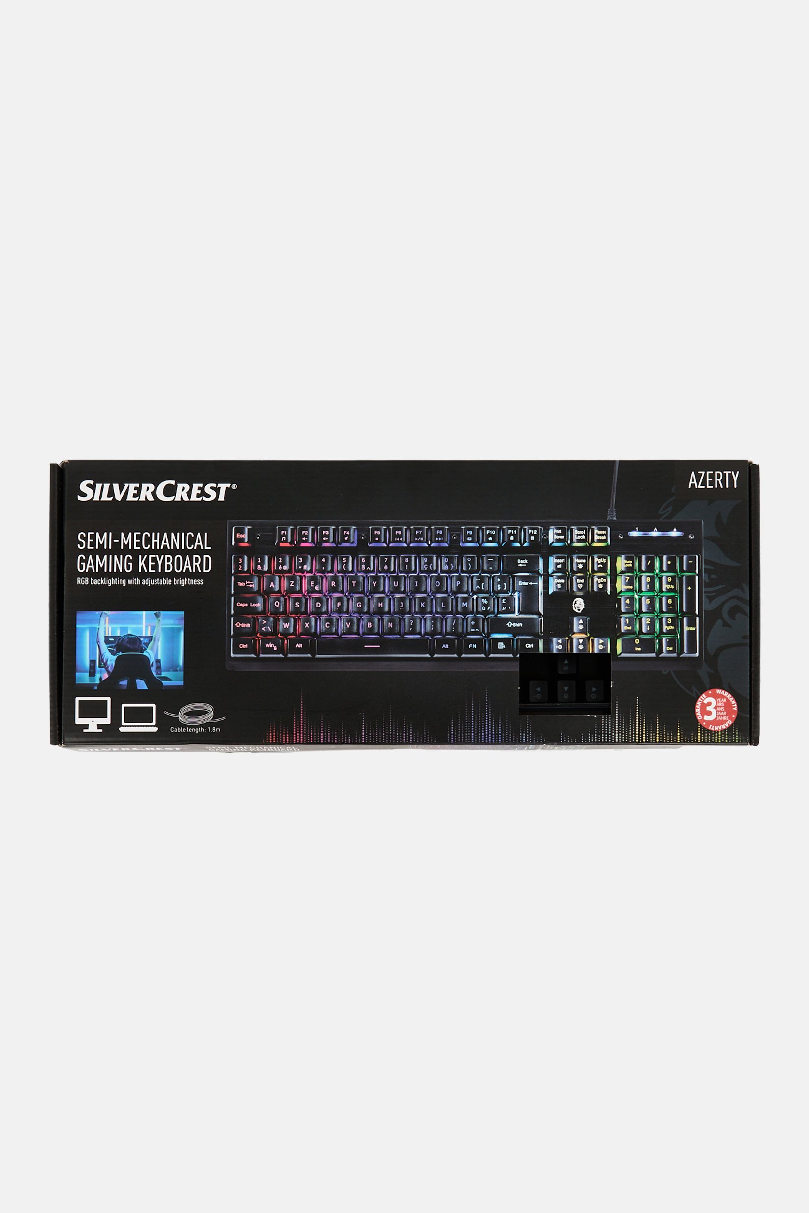 Gaming Keyboard Semi-Mechanical With Backlight, Black