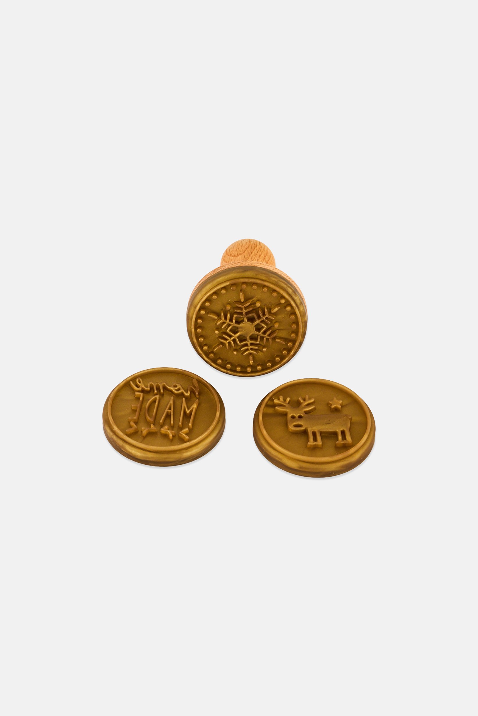 4 Pieces Biscuit Stamp Set, Multicolor
