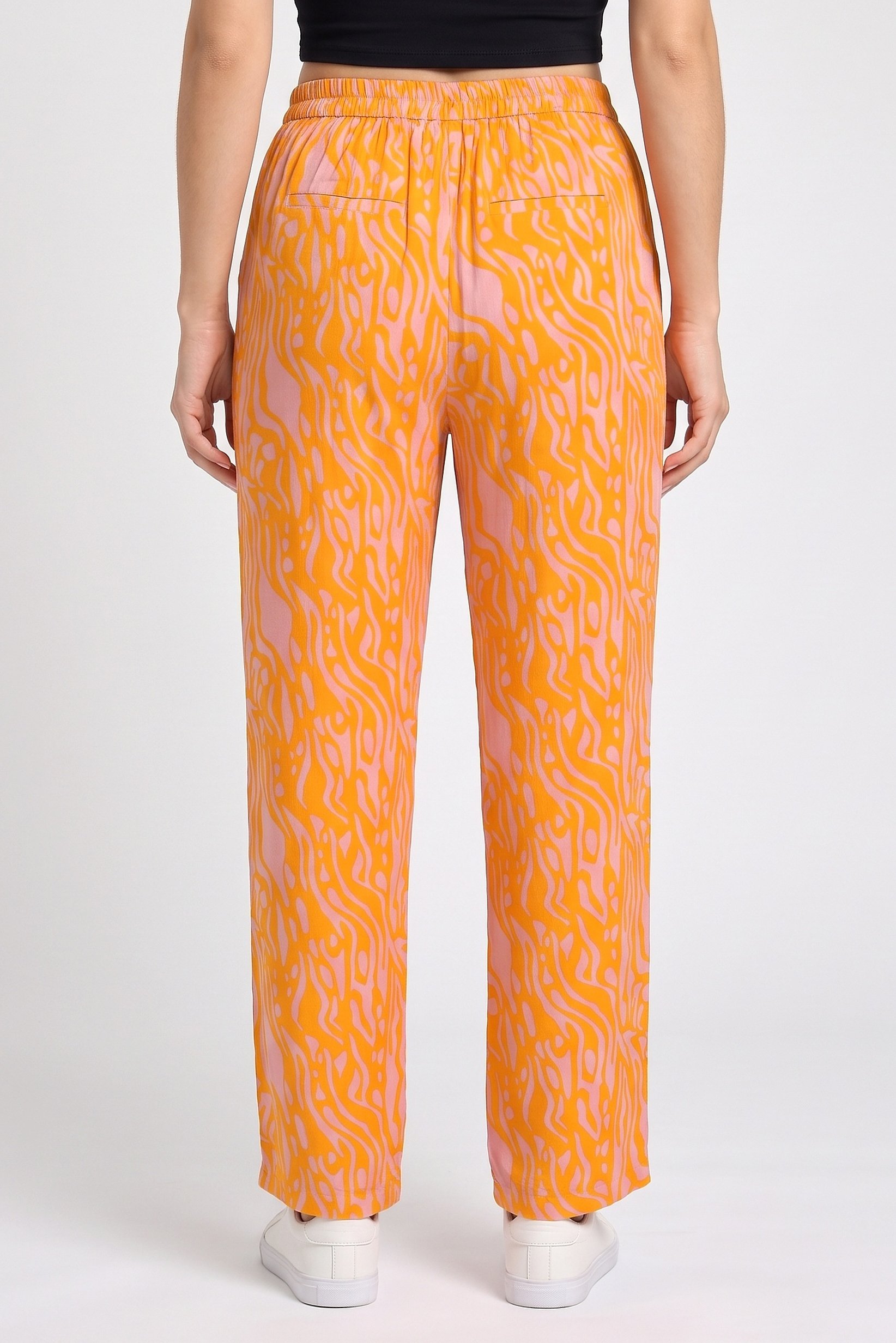 Women Regular Fit Allover Print Wide Leg Pants, Multicolor