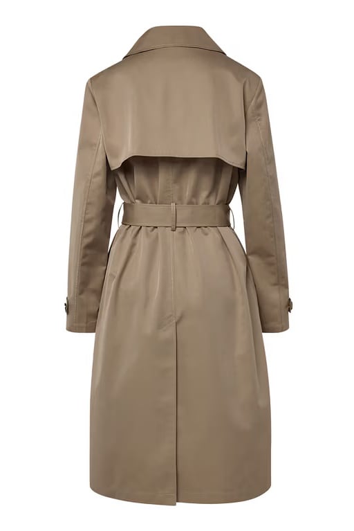 Women Solid Trench Coat, Navy