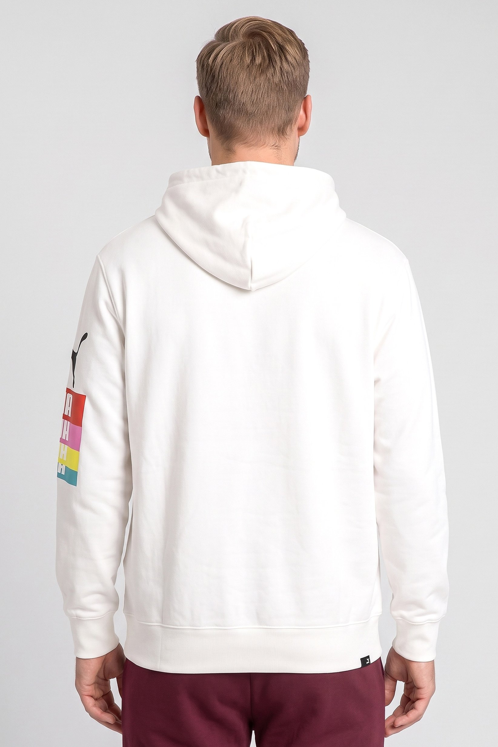 Men Sportswear Fit Long Sleeve Outdoor Hoodie, White
