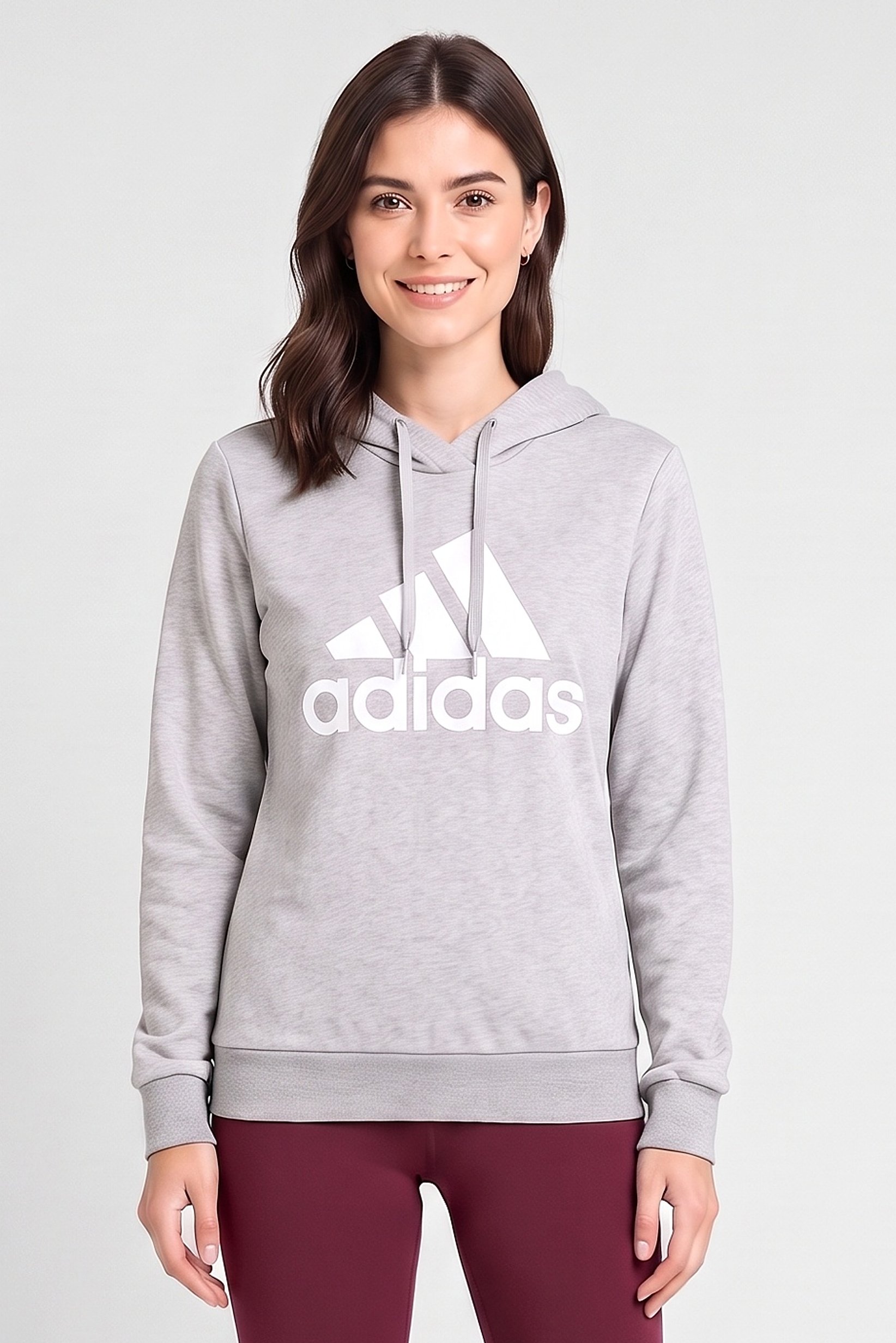 Women Sportswear Fit Long Sleeve Outdoor Hoodie, Heather Grey
