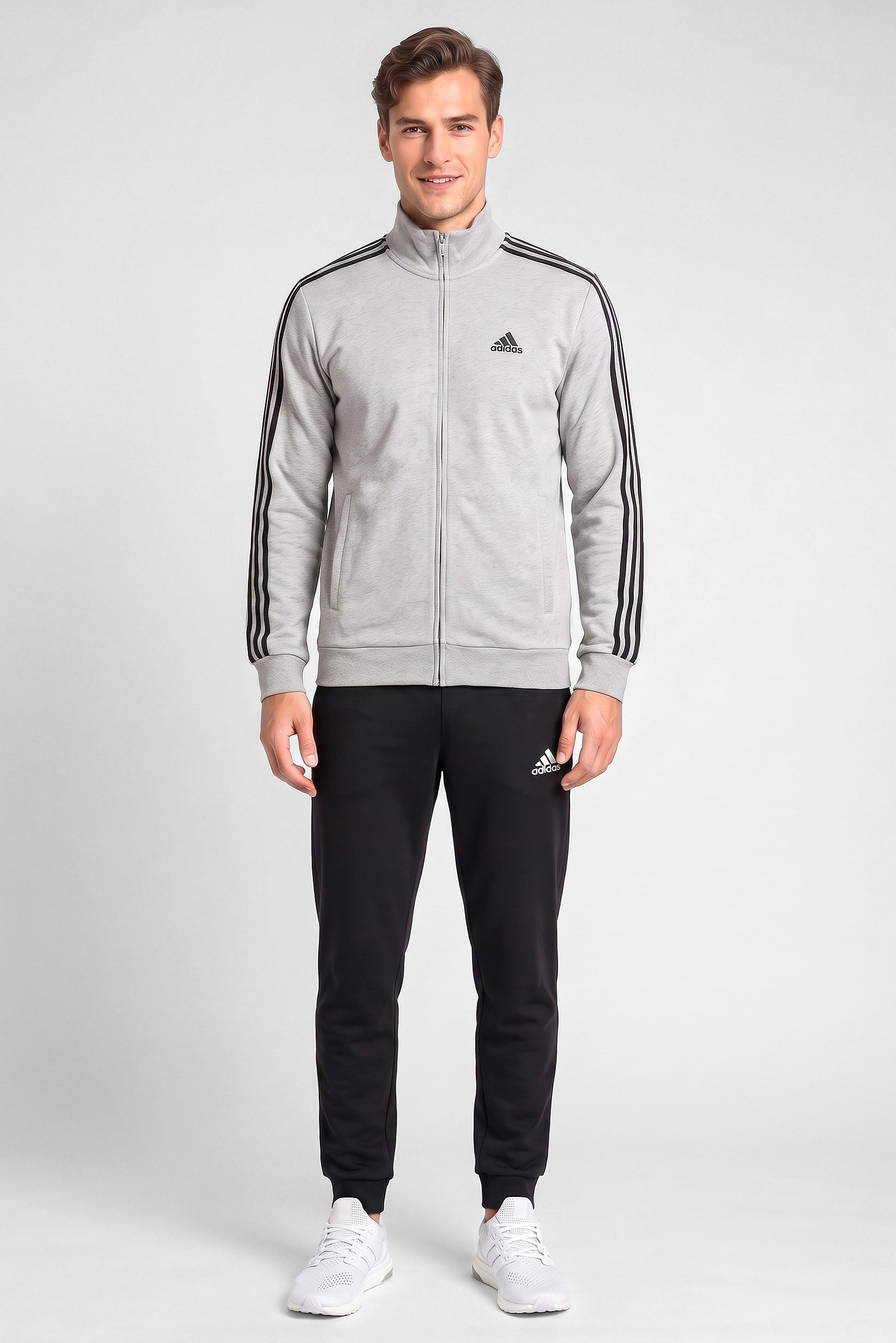 Men 2 Pieces Sportswear Fit Long Sleeve Jacket And Pants Training Tracksuit, Multicolor