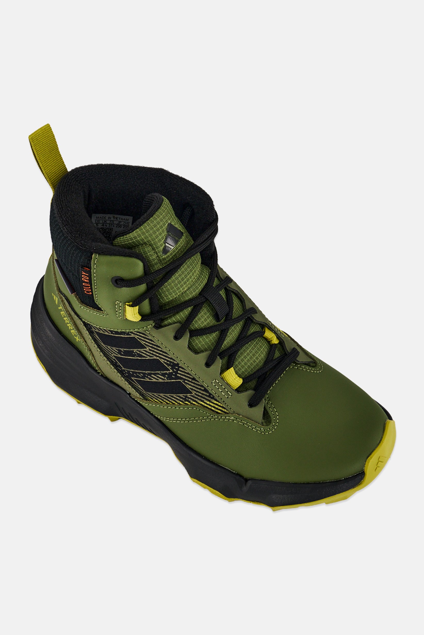 Adidas x Terrex Kids Boy Unity Lea Mid Lace Up Hiking Shoes, Olive