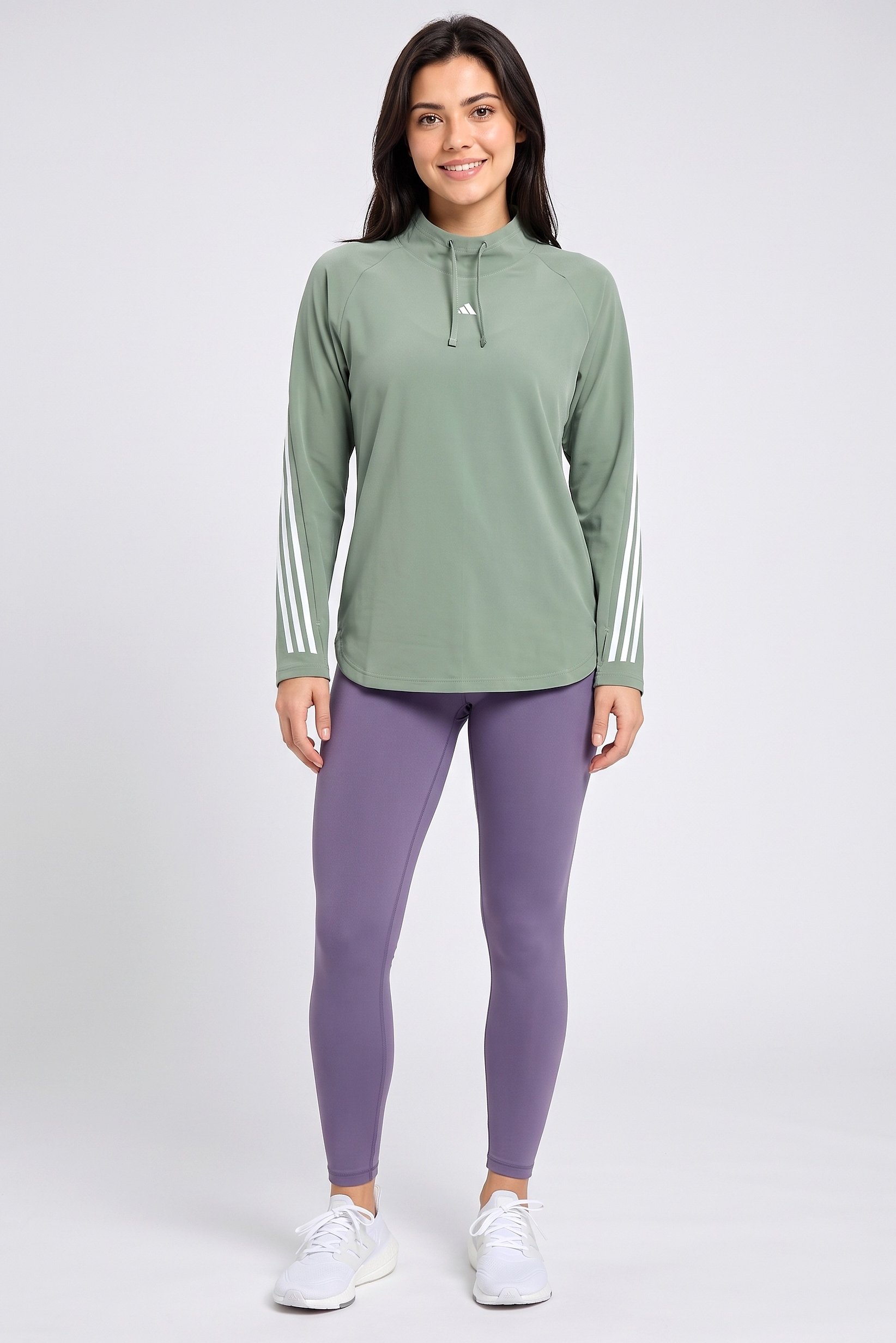 Women Loose Fit Long Sleeve Outdoor Sweatshirt, Sage Green