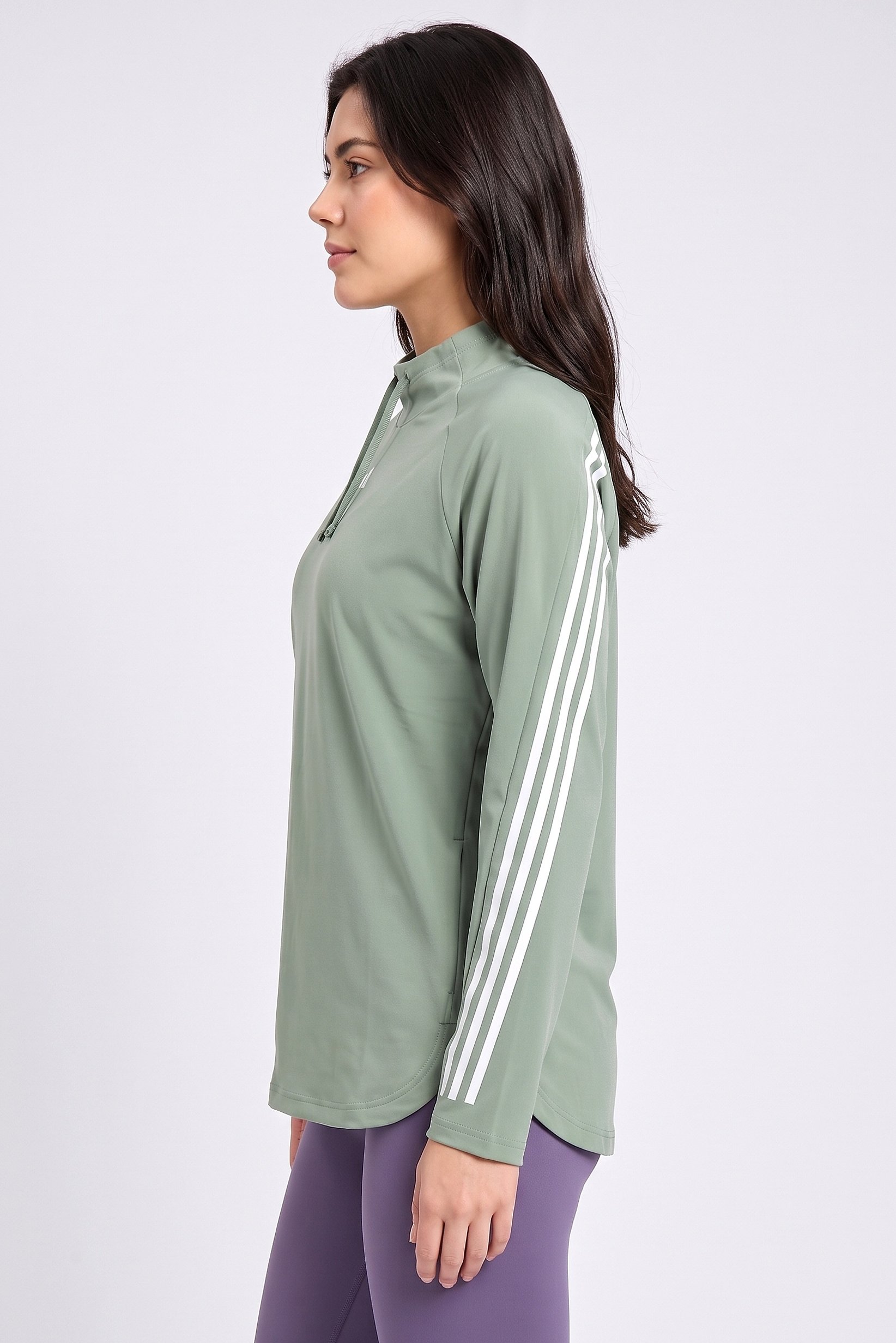 Women Loose Fit Long Sleeve Outdoor Sweatshirt, Sage Green