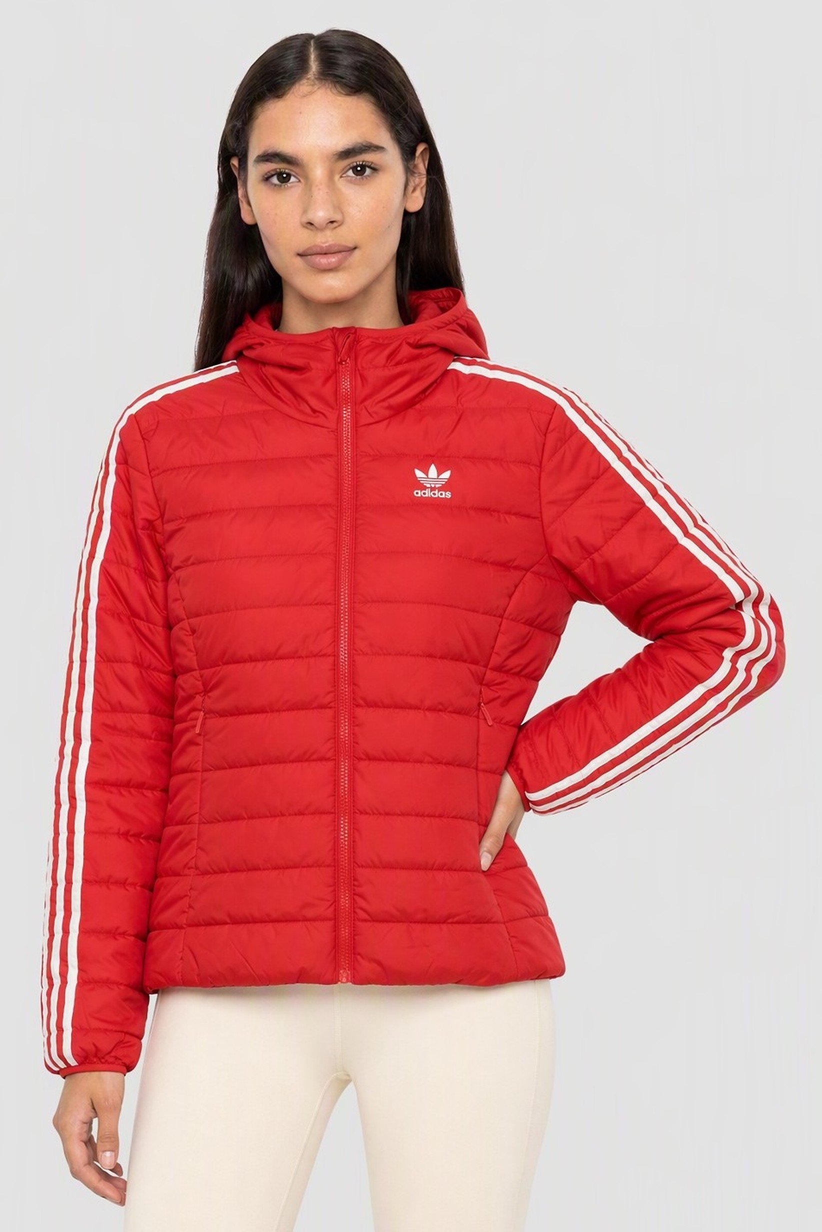Women Sportswear Fit Long Sleeve Outdoor Jacket, Red