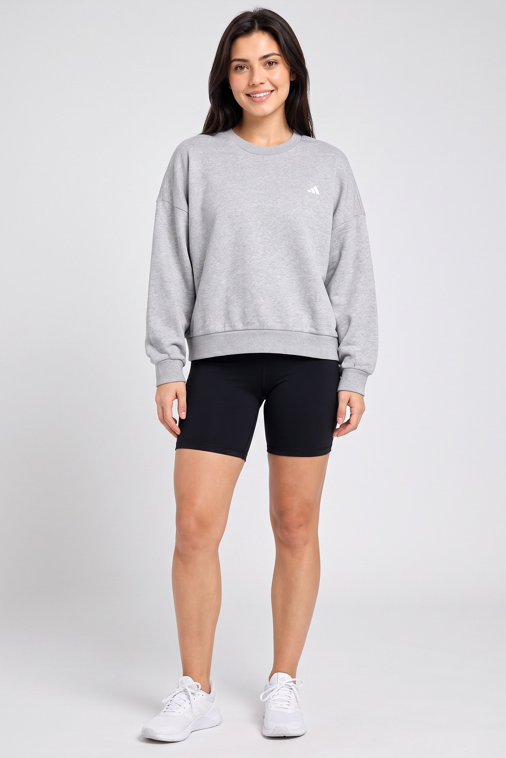 Women Sportswear Fit Long Sleeve Outdoor Sweatshirt, Light Grey