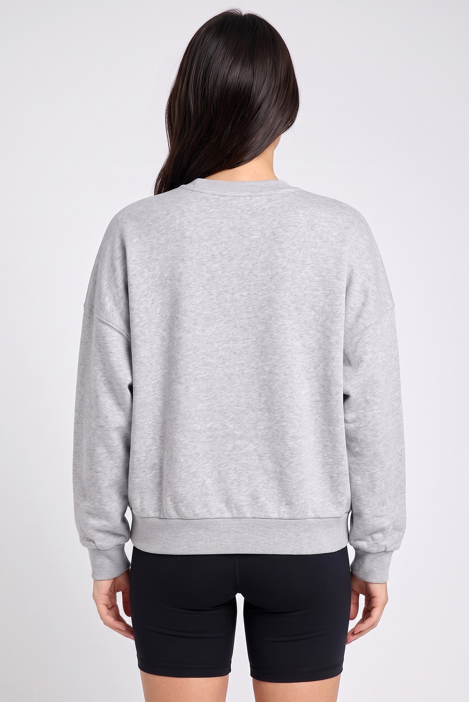 Women Sportswear Fit Long Sleeve Outdoor Sweatshirt, Light Grey